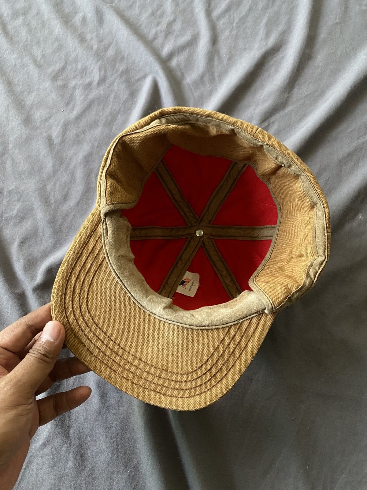 Carhartt × Vintage 90s Carhartt Earflap Duck Canvas Cap Size 38 - 2 Thumbnail