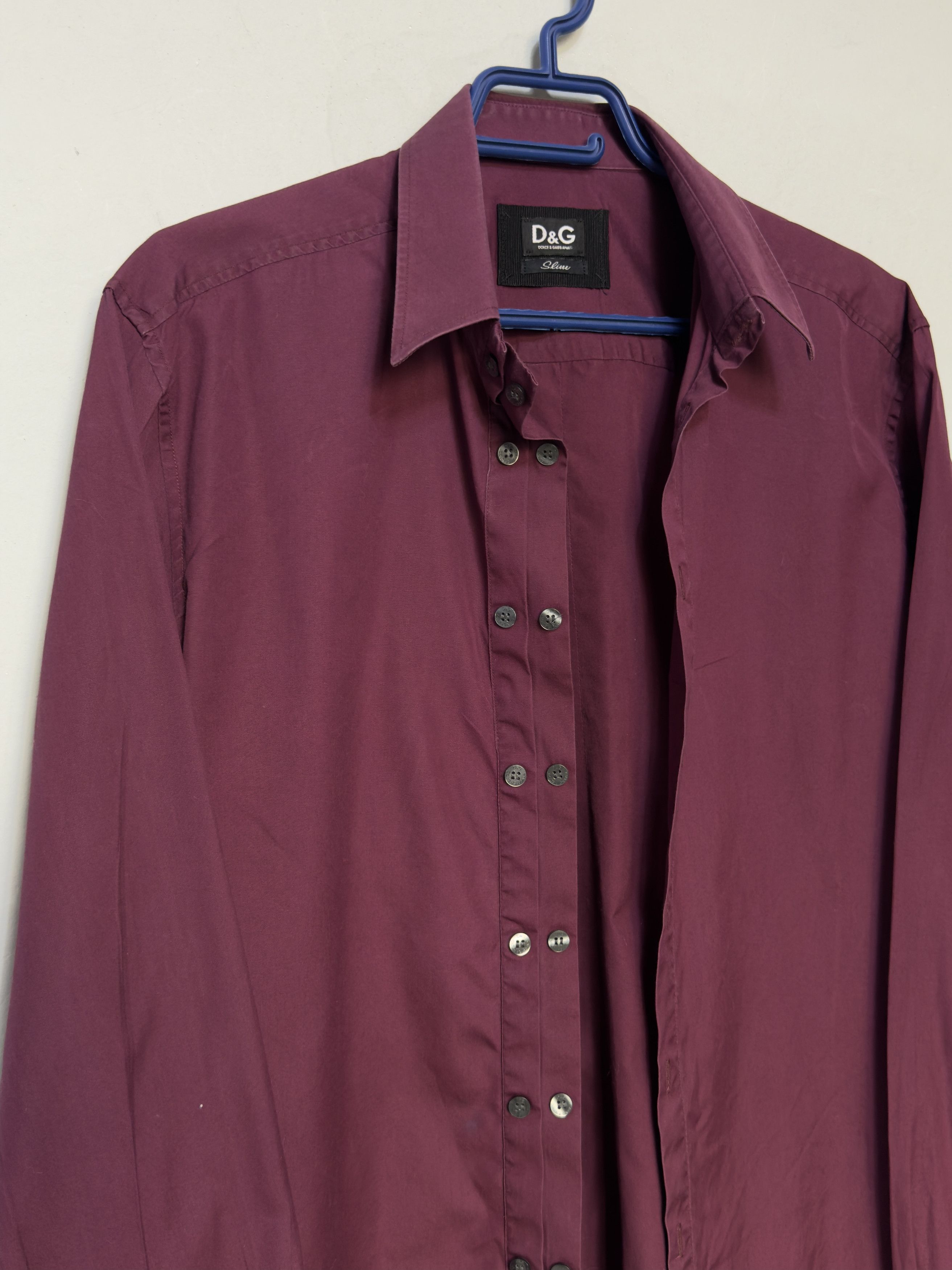 Dolce & Gabbana Shirt 🔥 dolce and gabbana slim burgundy double breasted Size US L / EU 52-54 / 3 - 1 Thumbnail