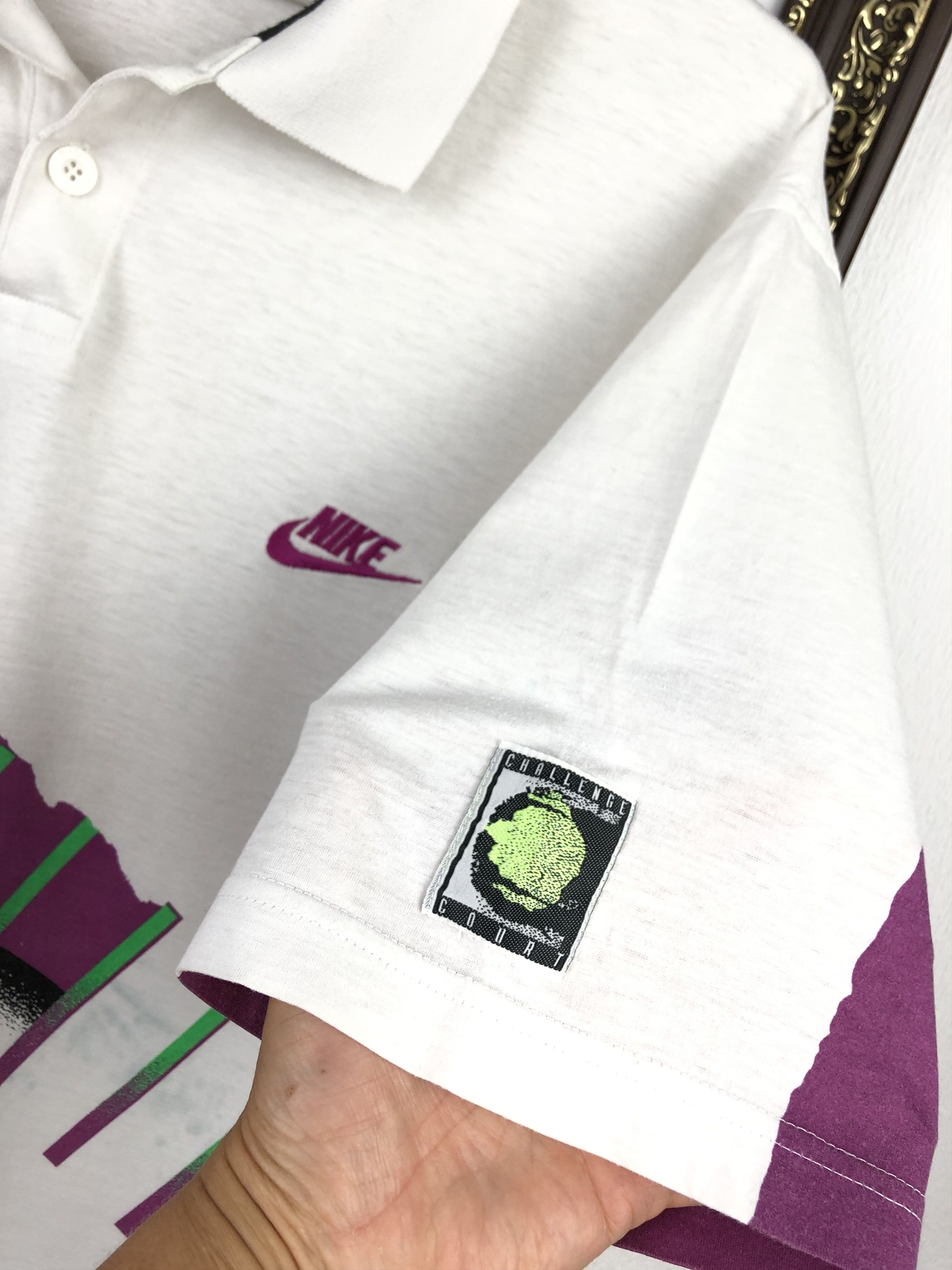 Nike × Vintage Vintage 90's Nike Court Andre Agassi Tennis Shirt Jersey Size US L / EU 52-54 / 3 - 8 Thumbnail