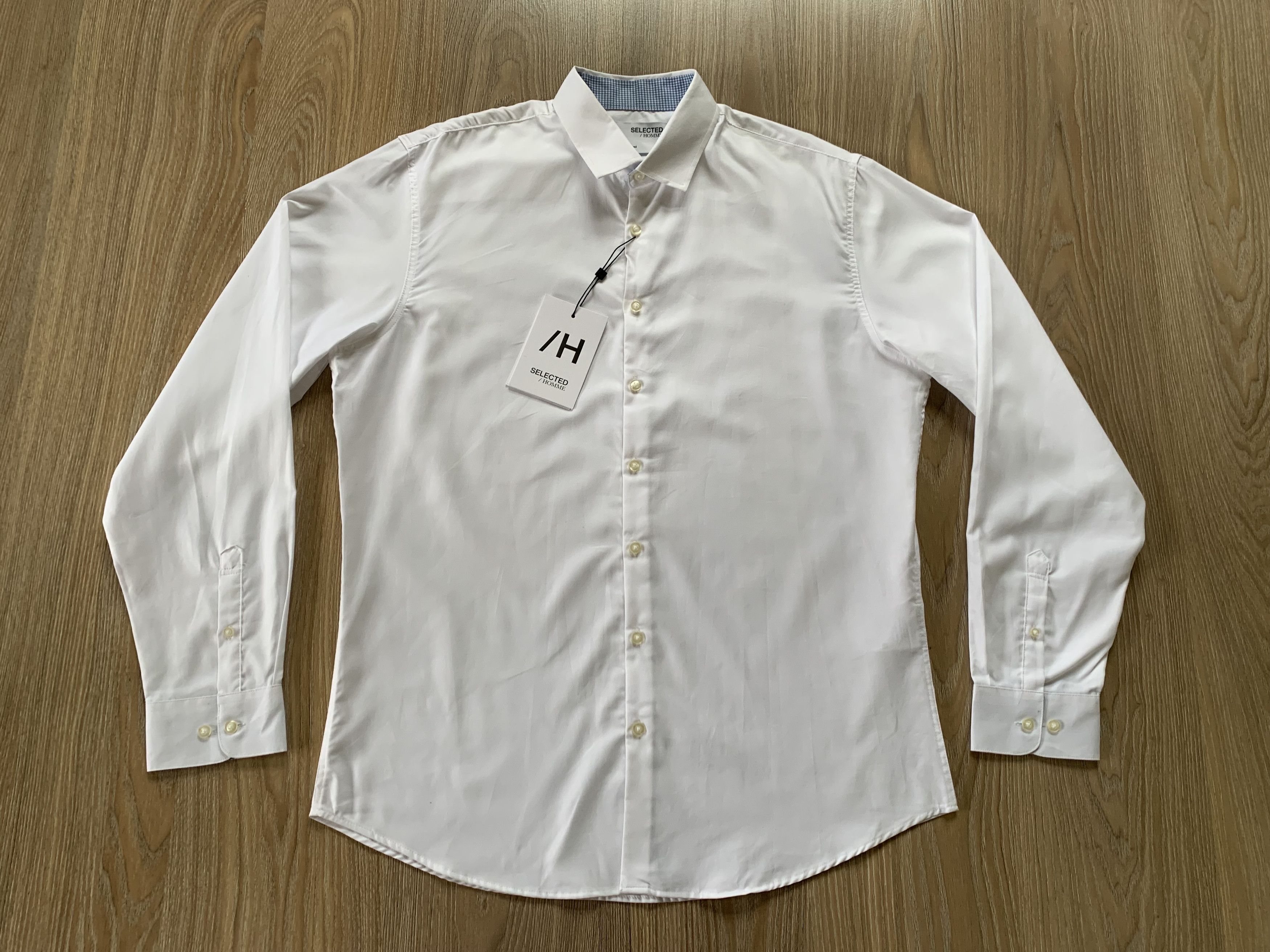 Selected Homme Selected Homme New White Basic Long Sleeve Shirt Size US XL / EU 56 / 4 - 2 Thumbnail