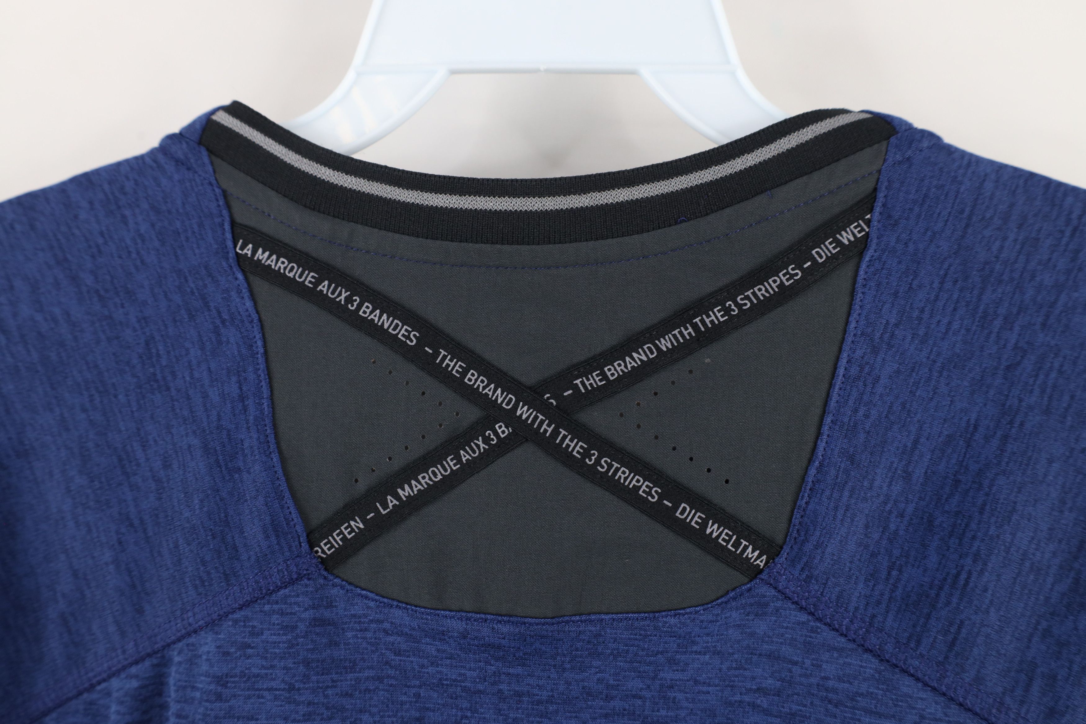 Adidas × Vintage Adidas Adicross Vented Short Sleeve Henley T-Shirt Blue Size US XL / EU 56 / 4 - 10 Thumbnail