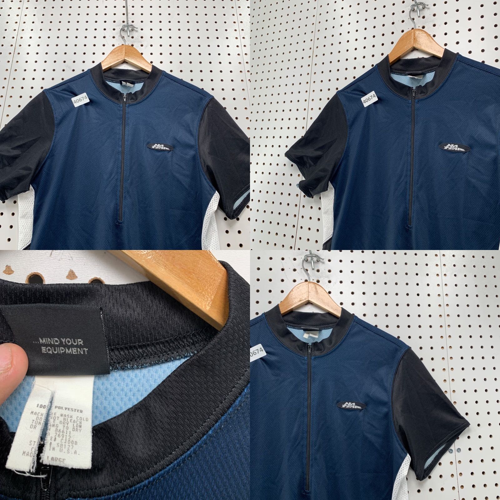 No Fear VINTAGE No Fear Cycling Jersey Mens Large Blue 1/2 Zip Pullover 90s Activewear USA Size US L / EU 52-54 / 3 - 8 Thumbnail