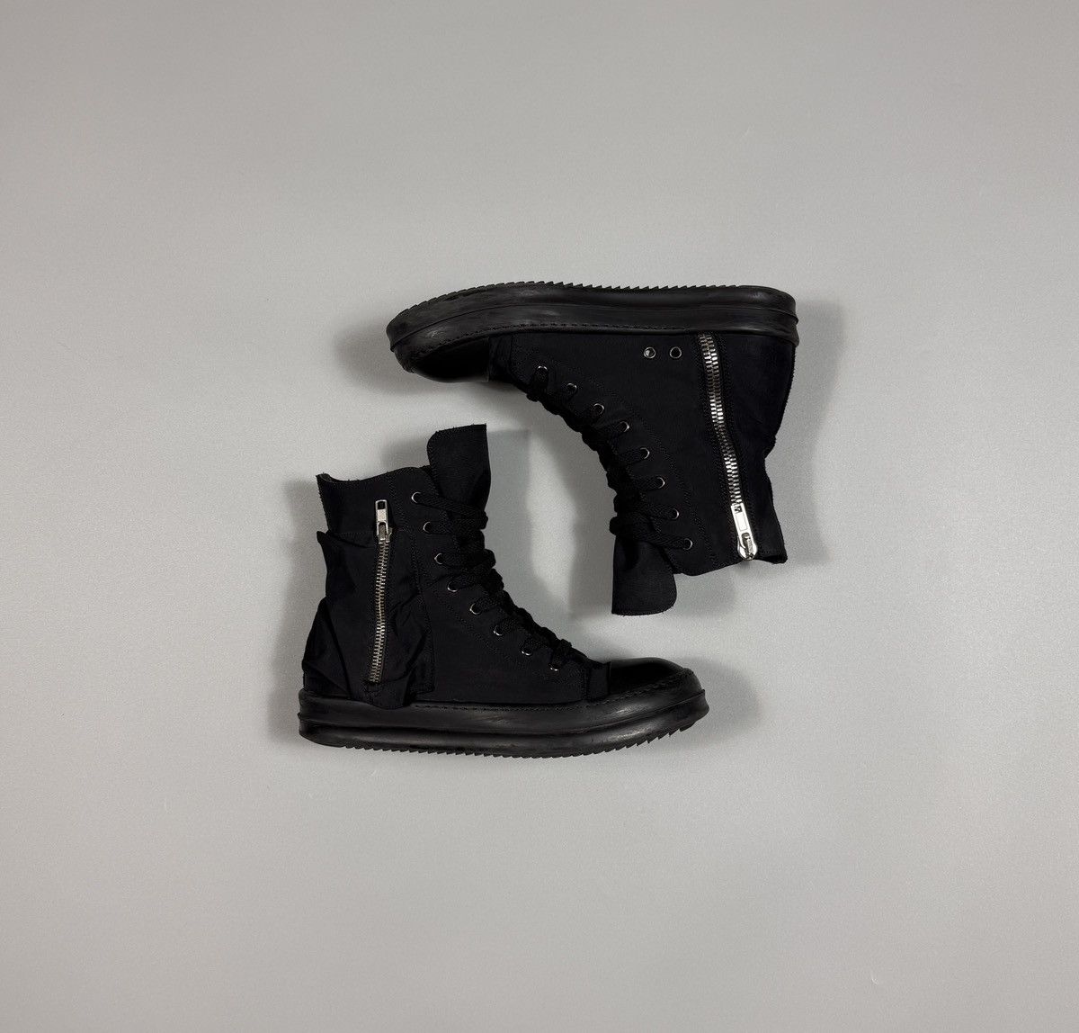 Rick Owens Drkshdw Ramones Cargo High Top Sneakers Black