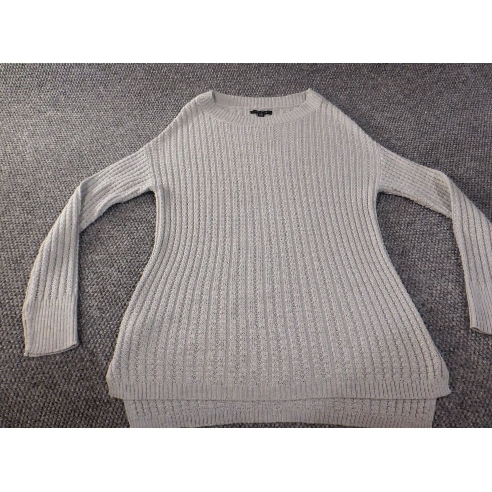 Ann Taylor Ann Taylor Sweater Womens Medium Gray Knit Pullover Long Sleeve Casual Size M / US 6-8 / IT 42-44 - 4 Thumbnail