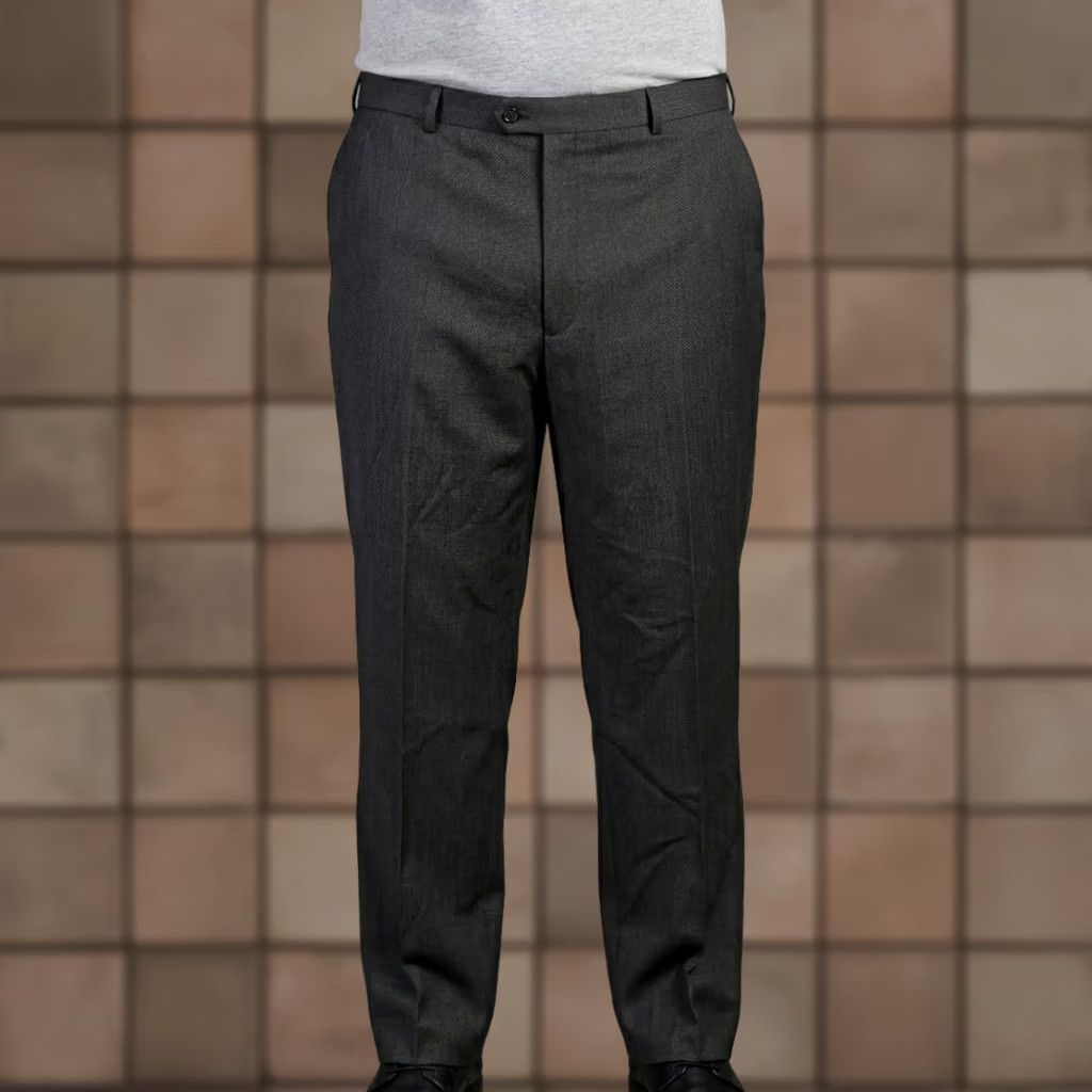 Pronto Uomo Pronto Uomo Couture Wool Dress Pants - Charcoal Grey - 50 Size Size US 34 / EU 50 - 1 Thumbnail