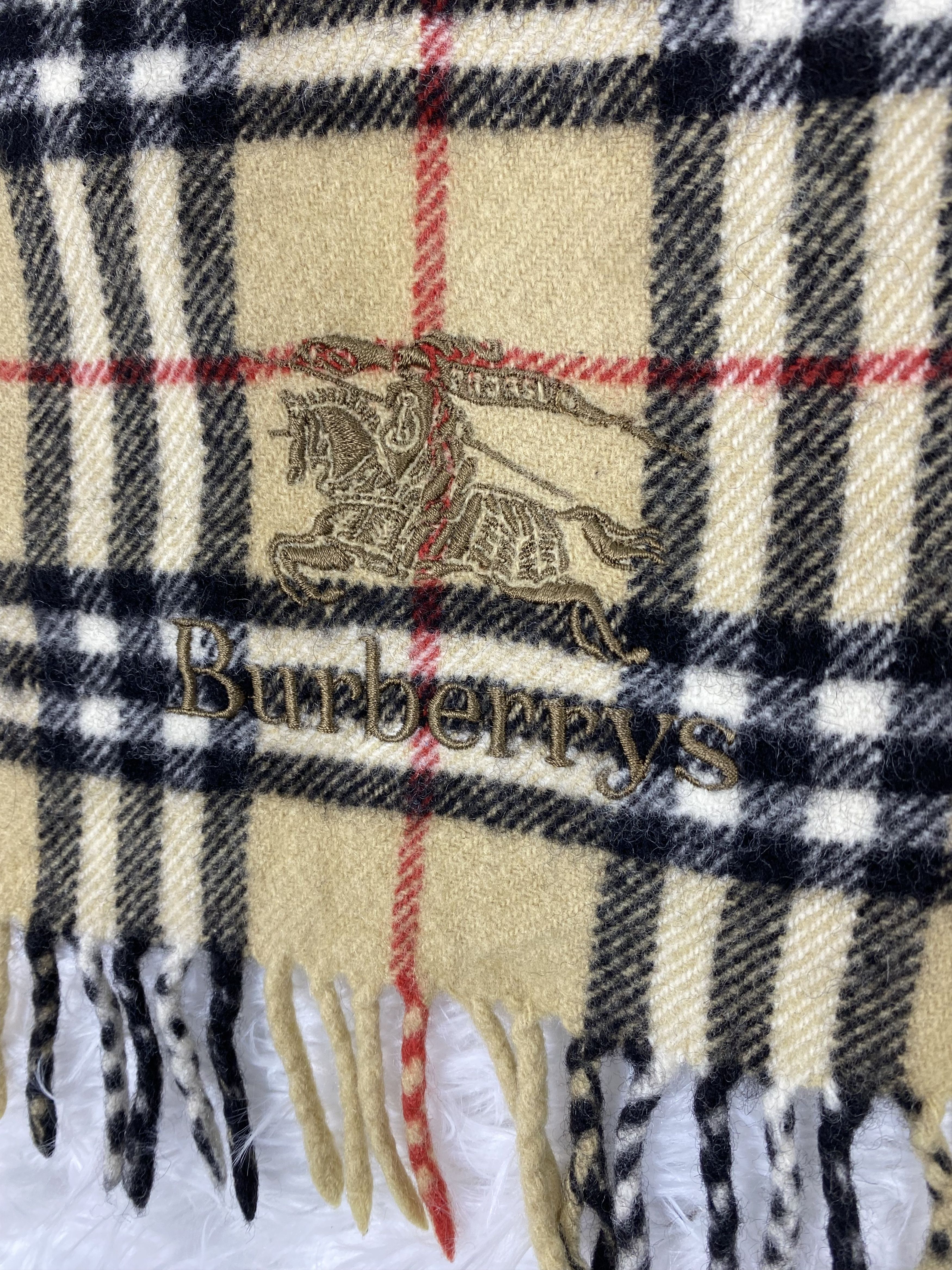 Burberry Vintage Burberry Wide Scarf / Muffler Neckwear PM0099 Size ONE SIZE - 3 Thumbnail