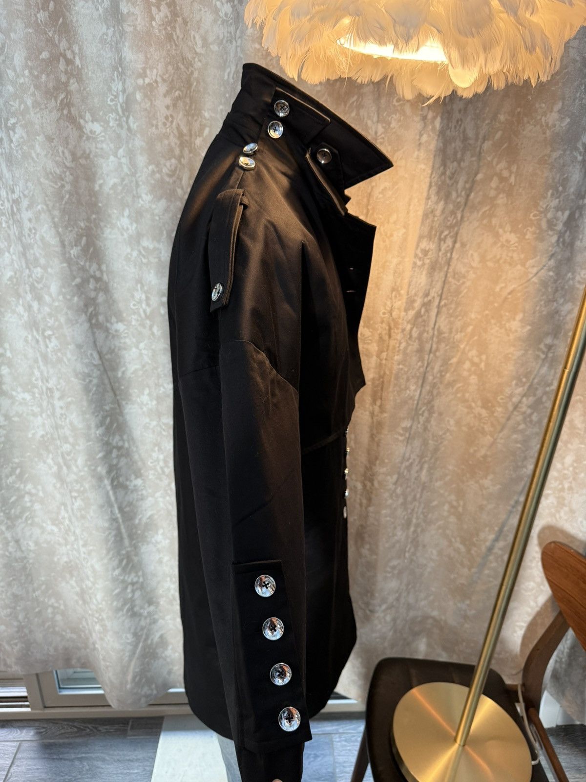 Other Gothic Military-Style Black Trench Coat – Bold Statement Size US L / EU 52-54 / 3 - 10 Thumbnail