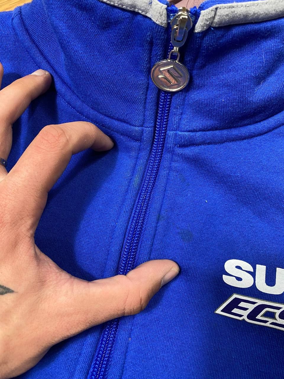 Japanese Brand × Vintage New Vintage Suzuki Ecstar NASCAR Fleece Zip Jacket Big Logo Size US M / EU 48-50 / 2 - 11 Thumbnail