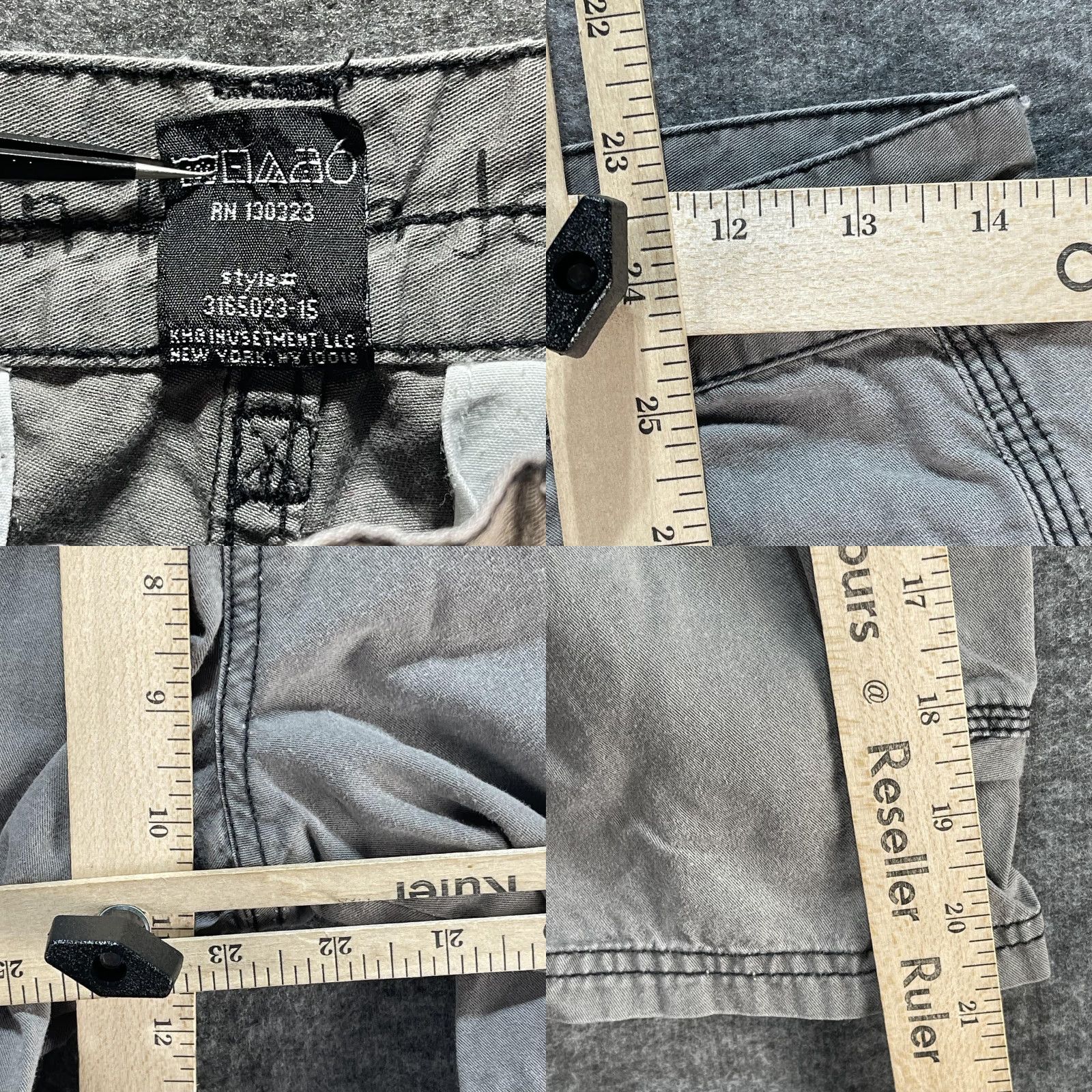 Vintage Calvin Klein Jeans Shorts Cargo Mens 29 Gray 100% Cotton Pockets Casual Summer Size US 29 - 8 Thumbnail
