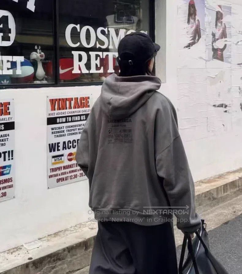 Balenciaga Balenciaga Caramel Letter Print Cotton Hooded Long Sleeve Size US XS / EU 42 / 0 - 9 Thumbnail