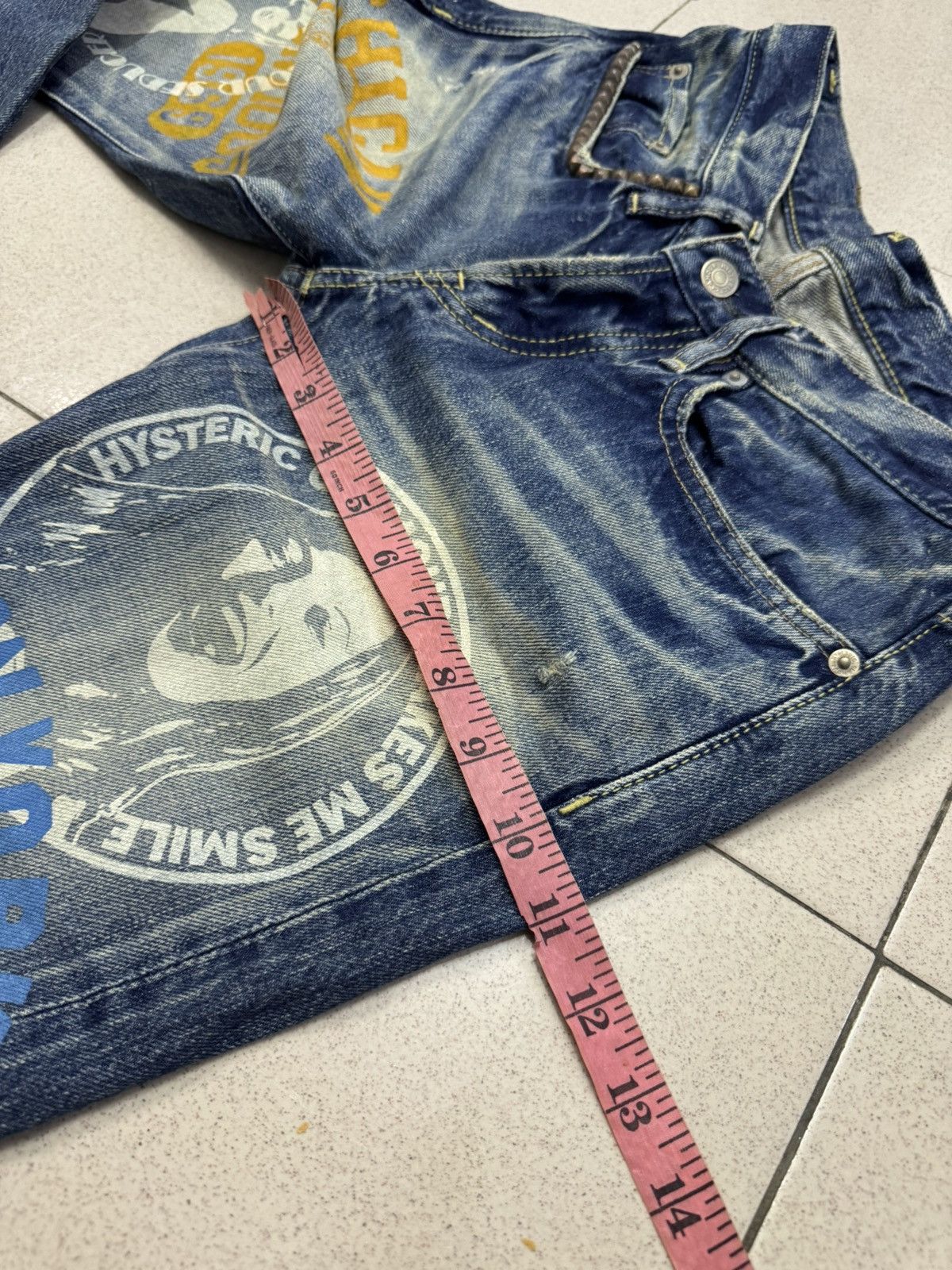 Hysteric Glamour HYSTERIC GLAMOUR SELVEDGE PRINTED JEANS SIZE 28 Size US 28 / EU 44 - 7 Thumbnail