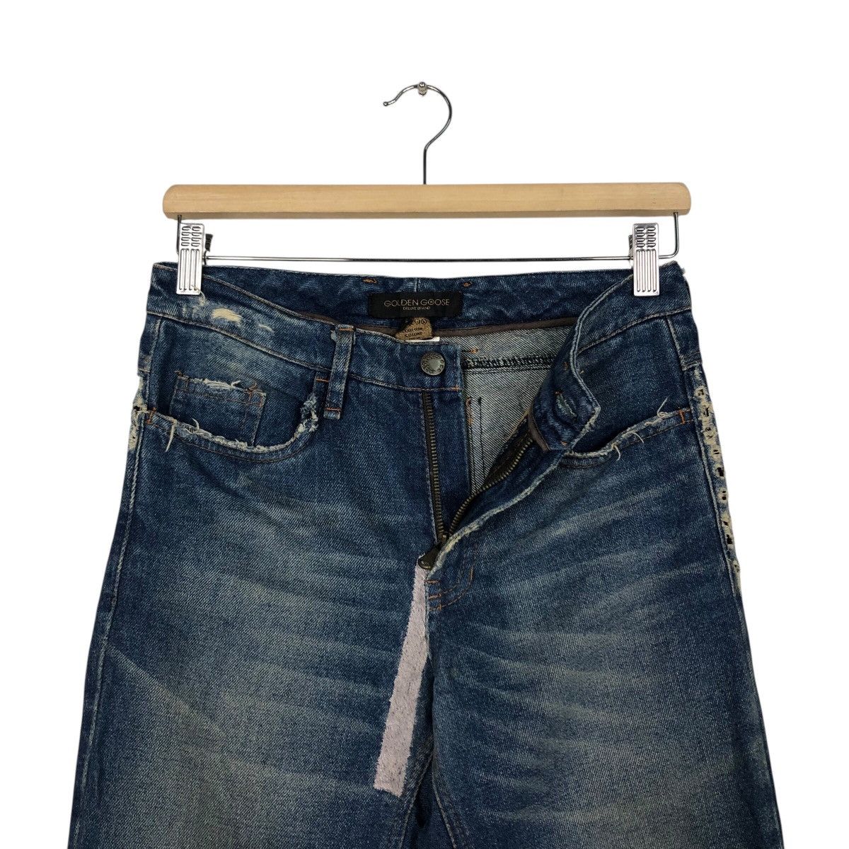Japanese Brand GGDB Classic Straight-Cut Jeans – Vintage Whisker Wash Size 28" / US 6 / IT 42 - 18 Thumbnail