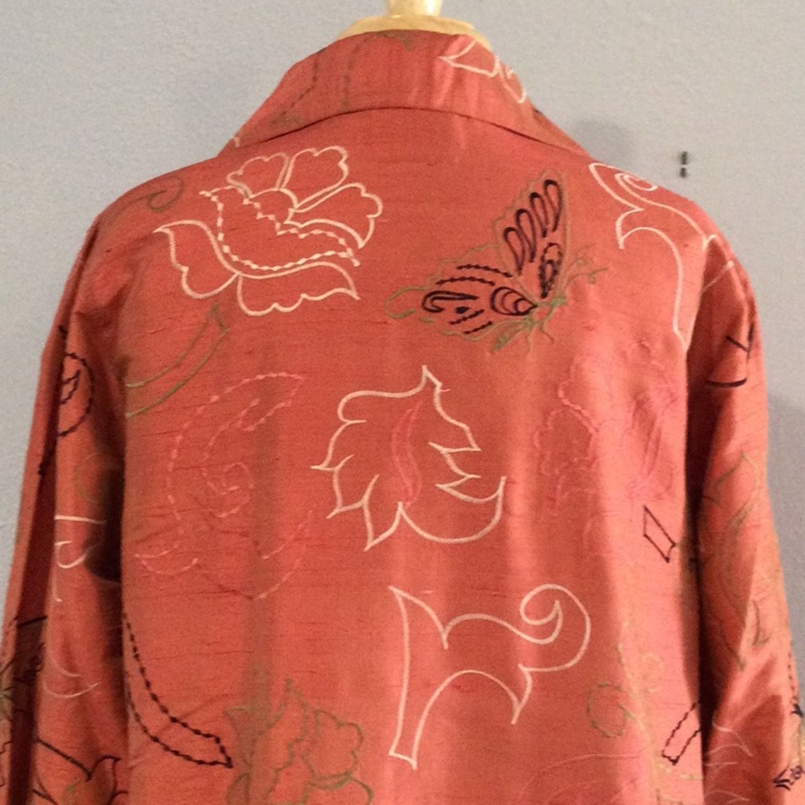 Other Yak Magik 100% Silk Embroidered Sequins Toggle Jacket M Size M / US 6-8 / IT 42-44 - 10 Thumbnail