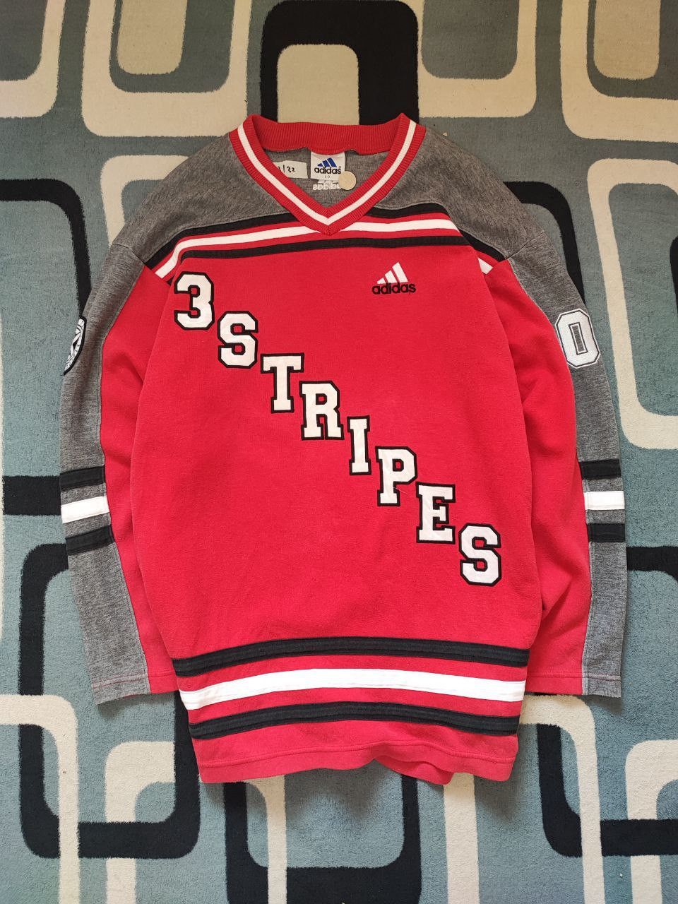 image of Vintage Adidas Sweatshirt in Red, Men's (Size XL)