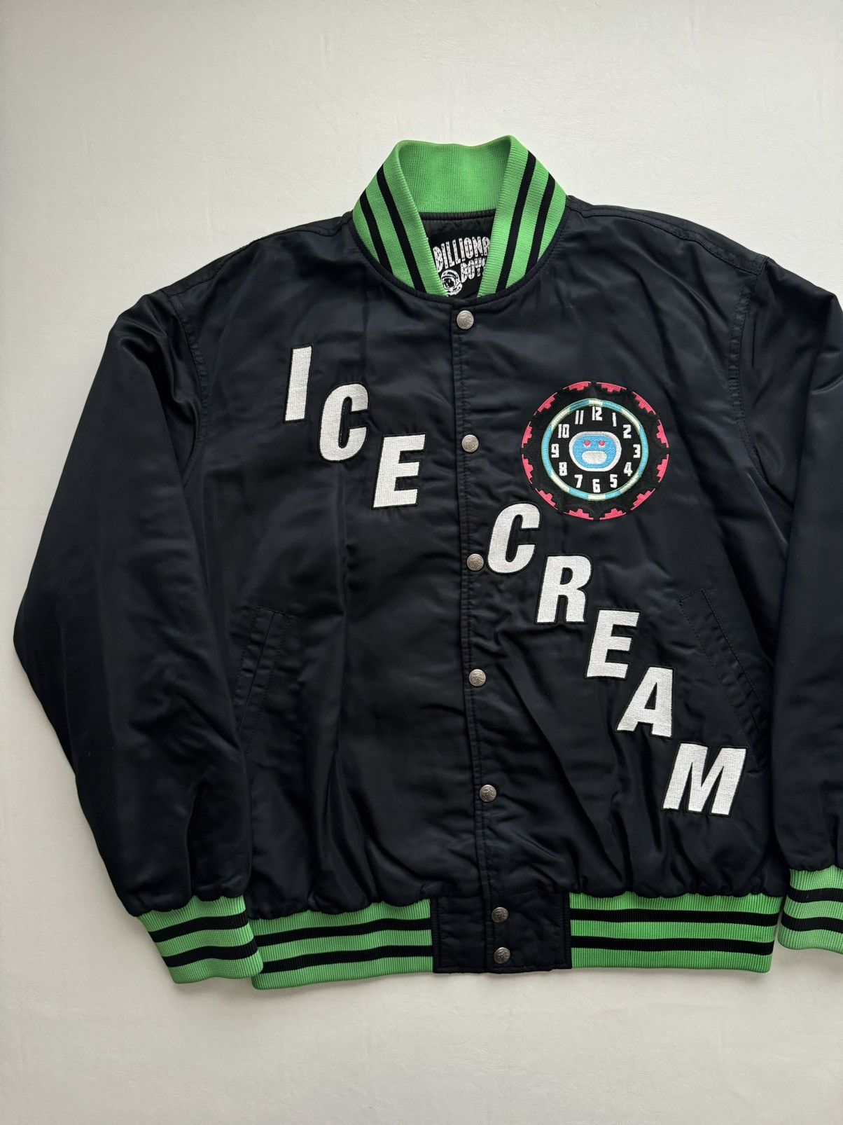 Billionaire Boys Club Season 4 Ice Cream Glow Clock Satin Varsity Size US M / EU 48-50 / 2 - 1 Thumbnail