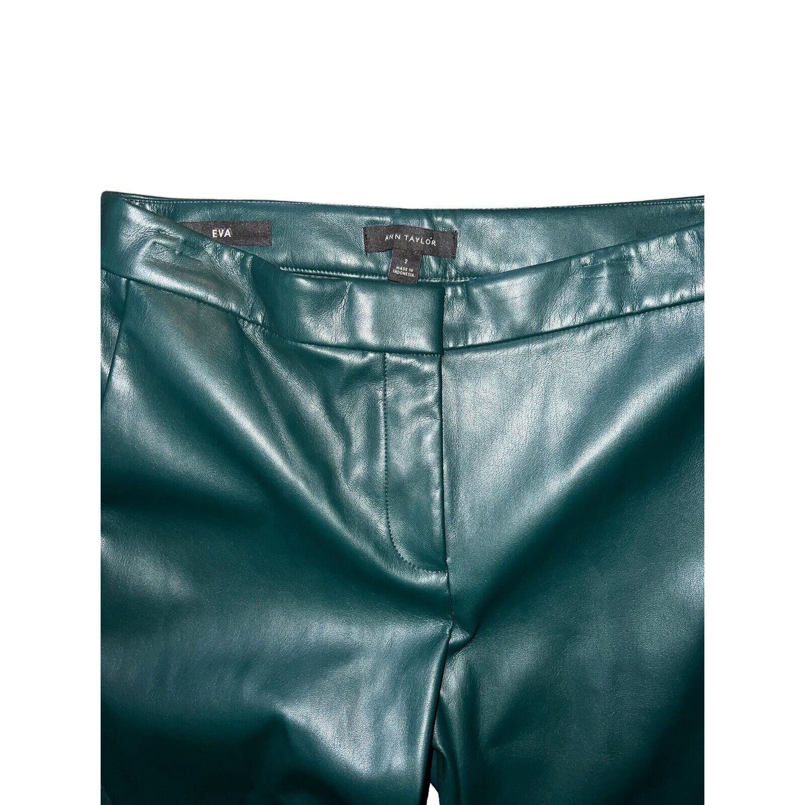 Ann Taylor Ann Taylor High Rise Eva Ankle Pant Faux Leather Curvy SZ 2 Size 26" / US 2 / IT 38 - 3 Thumbnail