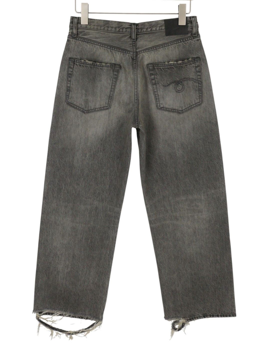 R13 D'ARCY LOOSE 27 Leyton Black Distress PF26 Jeans 88927 Size 27" / US 4 / IT 40 - 2 Thumbnail