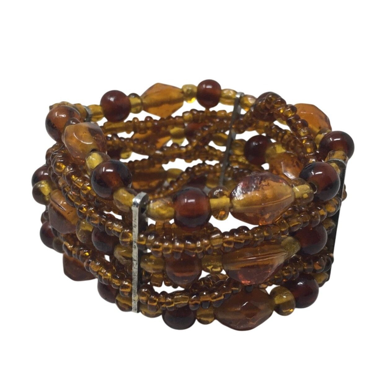Other Women's Amber Colored Mixed Bead Bracelet Size ONE SIZE - 1 Thumbnail