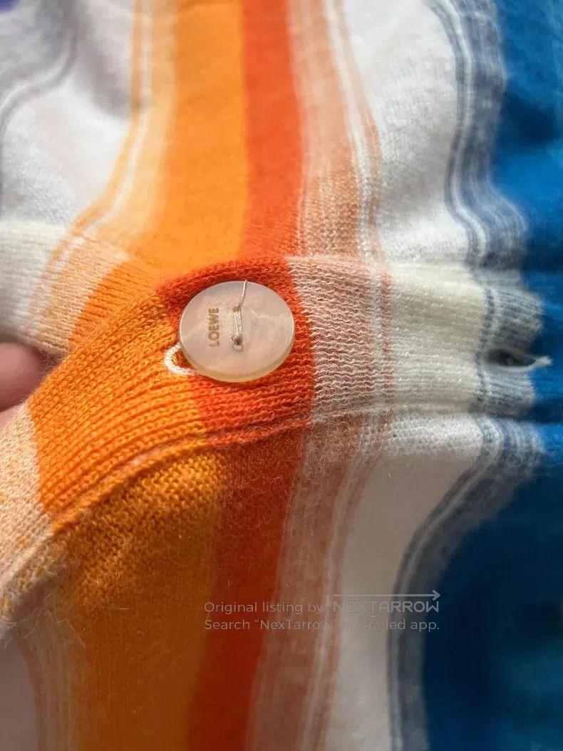 Loewe Loewe Color gradient striped cardigan mohair cardigan Size M / US 6-8 / IT 42-44 - 3 Thumbnail
