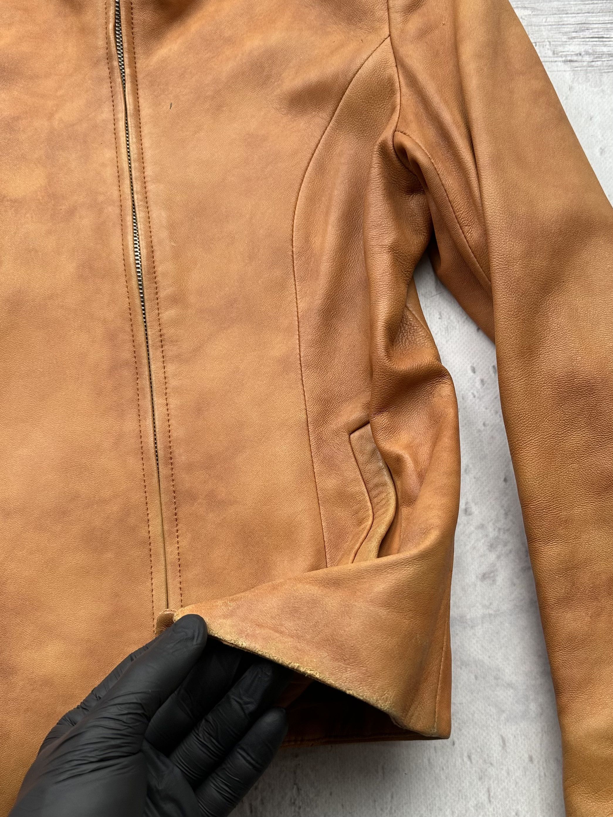 Vintage Vintage Faded Leather Jacket A376D15(262) Size S / US 4 / IT 40 - 6 Thumbnail