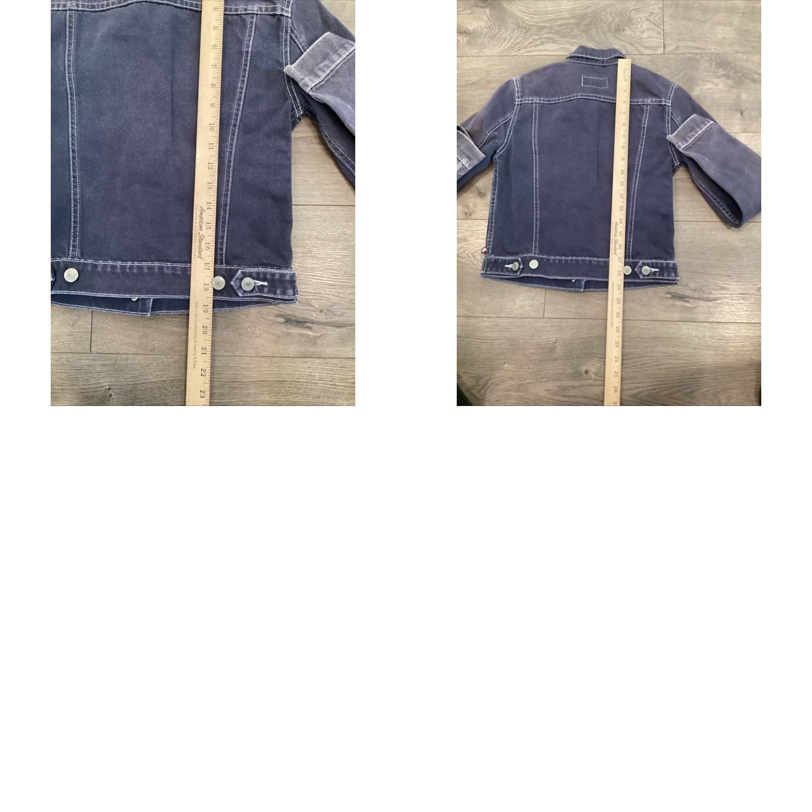 Polo Ralph Lauren VINTAGE Polo Ralph Lauren Jacket Women XS Blue Denim Dark Wash Button Short Length 90s Classic Designer Womens Size XS / US 0-2 / IT 36-38 - 8 Thumbnail