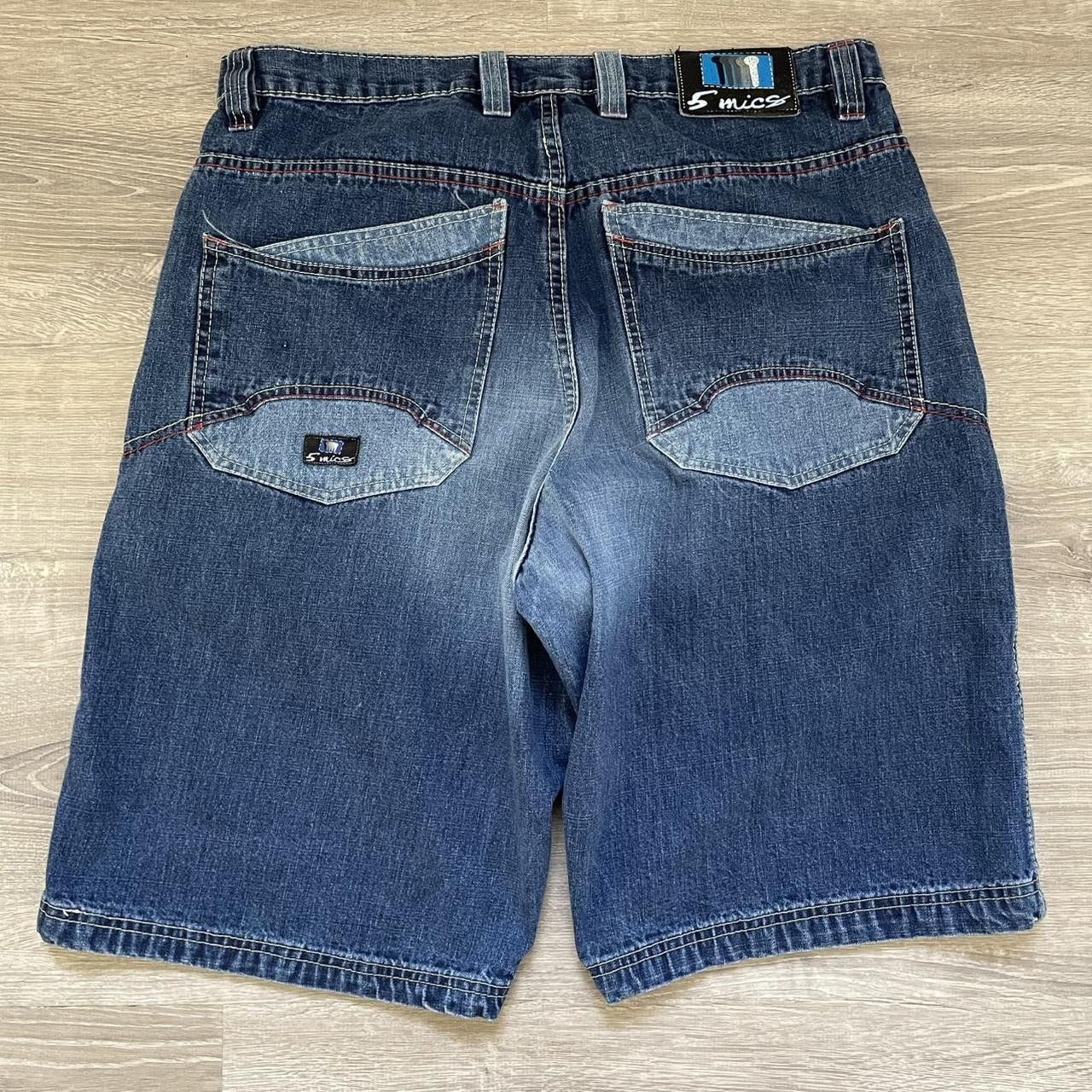 JNCO × Vintage Vintage Y2K 90's 5 Mics Baggy Embroidered Faded Jorts Size US 36 / EU 52 - 1 Thumbnail