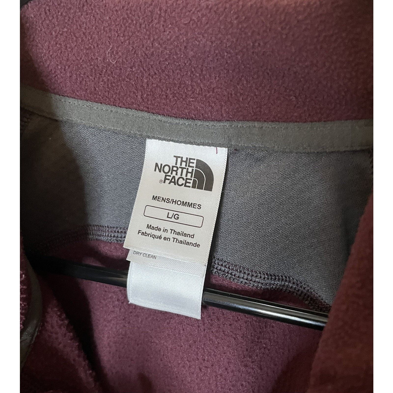 The North Face The North Face Mens Large Maroon Gray 1/4 Zip Up Pullover Size US XL / EU 56 / 4 - 5 Thumbnail