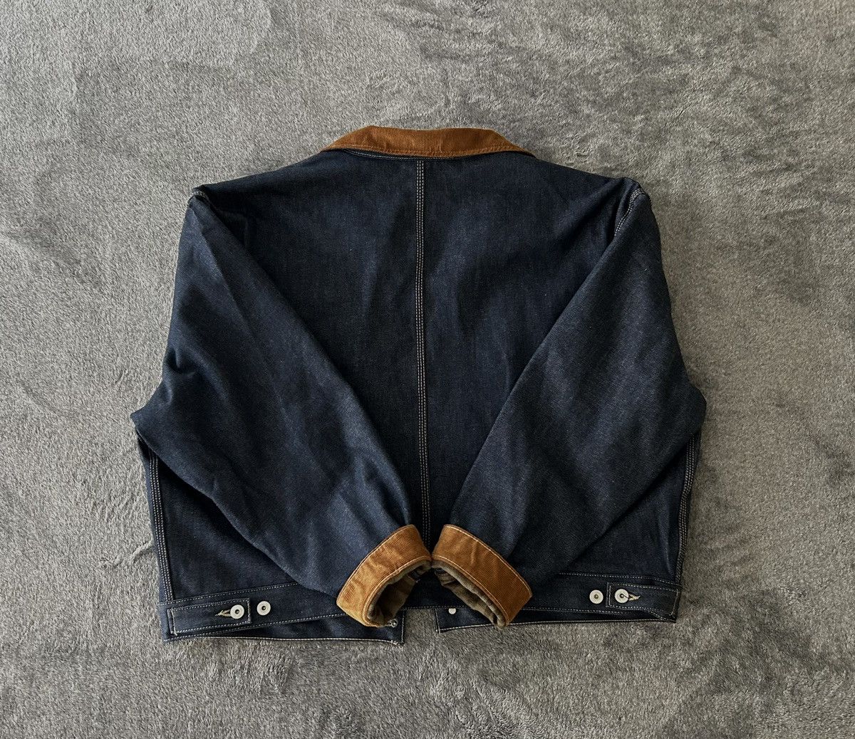 Kanye West Yeezy Season Yeezy Season 6 Raw Dark Denim Flannel Lined Jacket Sample Grailed