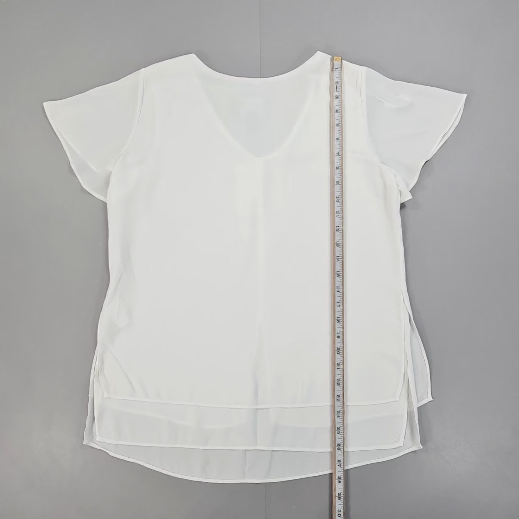 Vintage VINTAGE? Frank Lyman Womens Blouse White 10 UK Short Sleeves Top Made in Canada Size L / US 10 / IT 46 - 6 Thumbnail