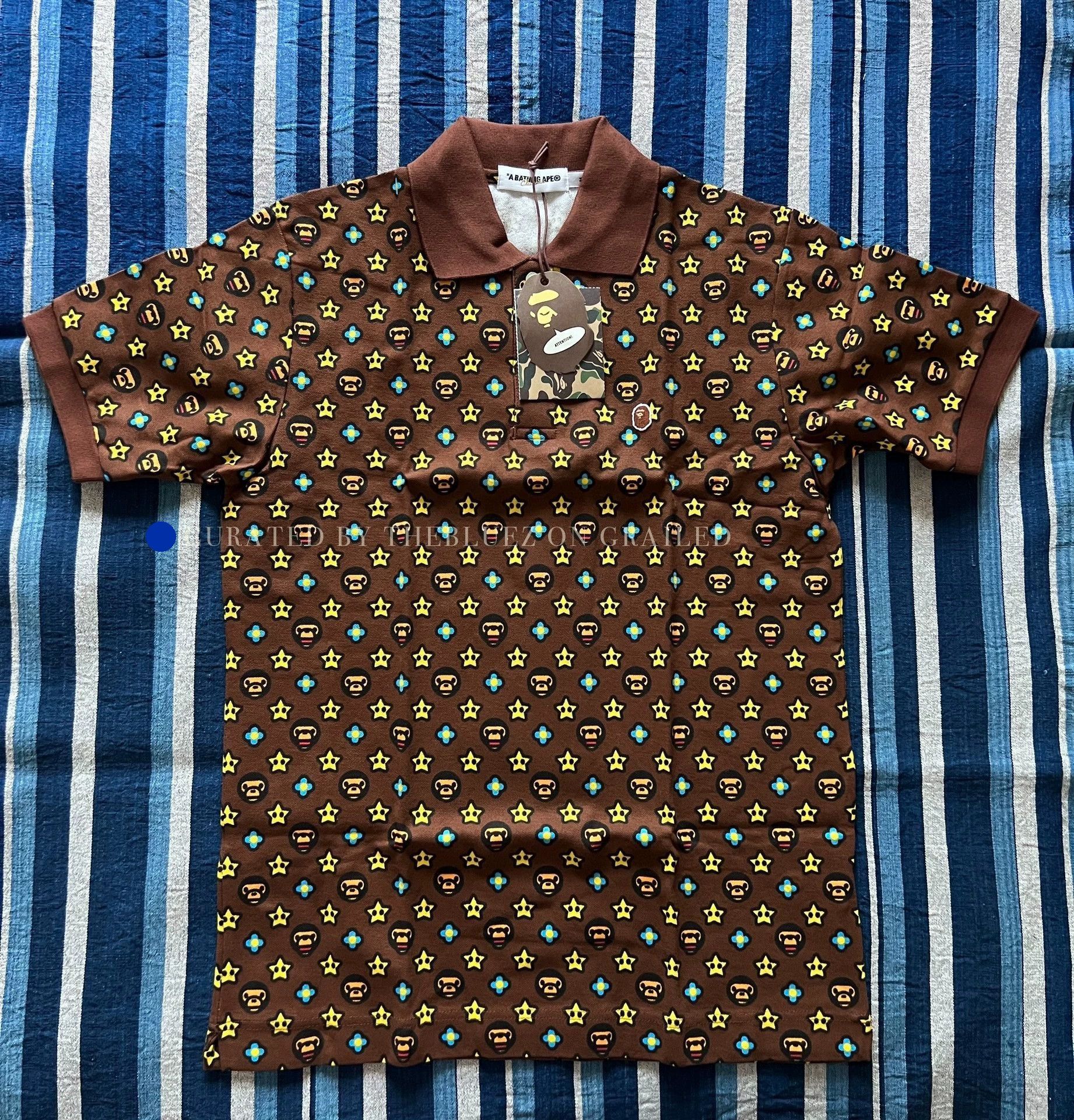 Bape Vintage A Bathing Ape BAPE Polo Rugby Shirt made in Japan