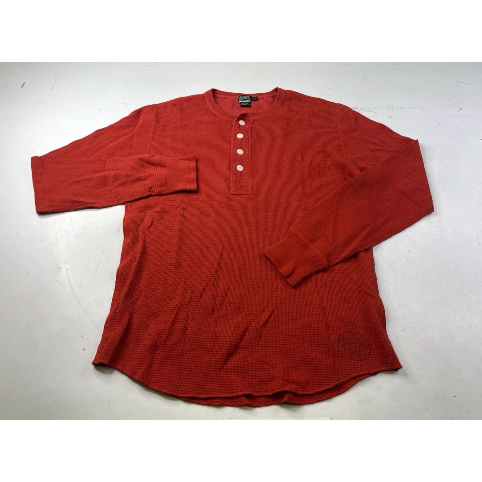 Ralph Lauren Ralph Lauren Rugby Outfitters Shirt Large Red Thermal Waffle Henley Cabin Core Size US L / EU 52-54 / 3 - 2 Thumbnail