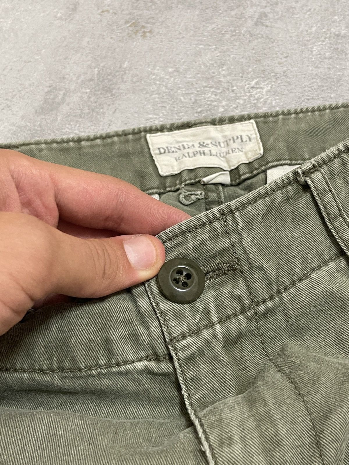 Denim & Supply Ralph Lauren Denim & Supply Ralph Lauren Green Washed Distressed Shorts Size US 30 / EU 46 - 14 Thumbnail