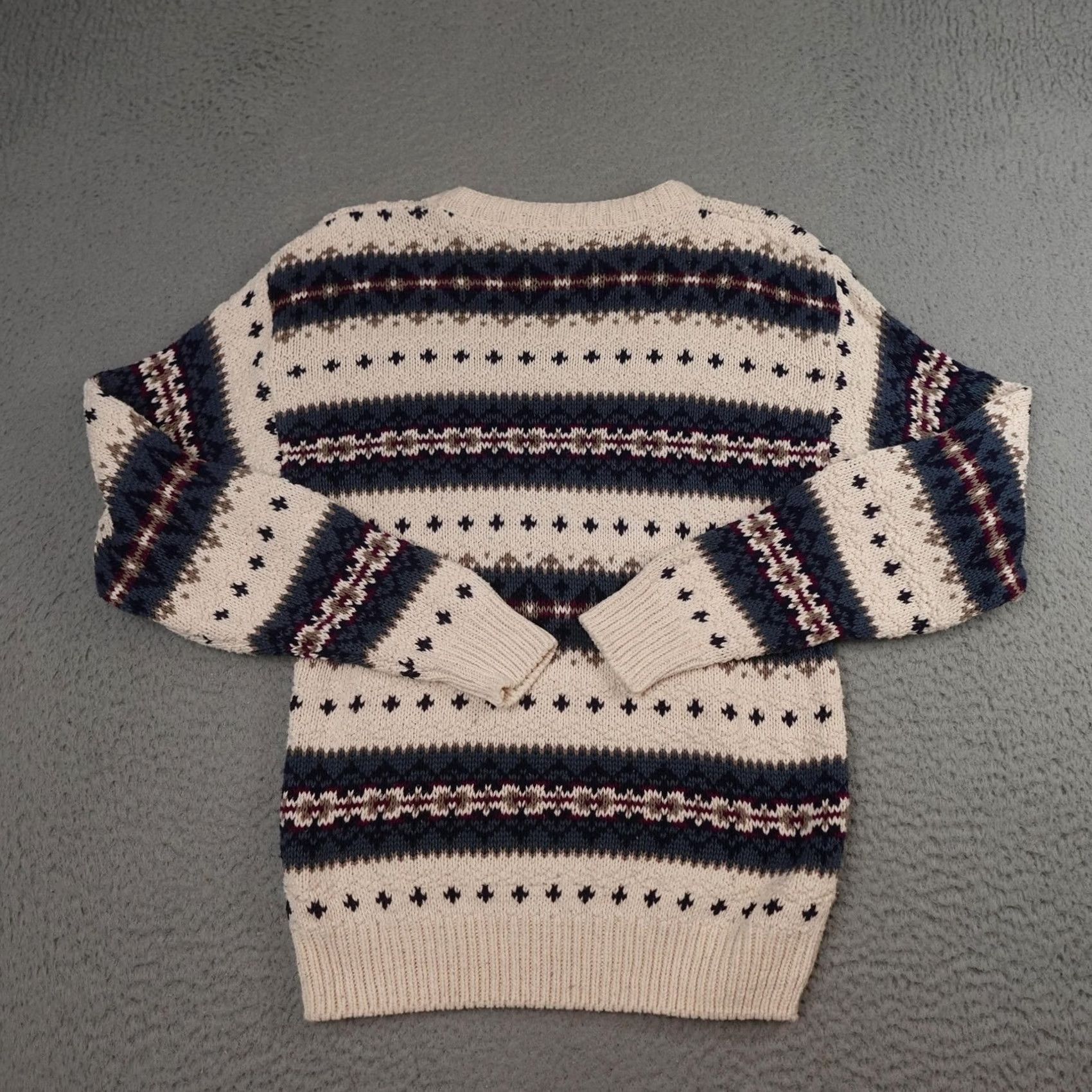 Vintage VINTAGE Shenandoah Sweater Mens M Beige Cream Fair Isle Knit Made USA 90s Size US M / EU 48-50 / 2 - 7 Thumbnail