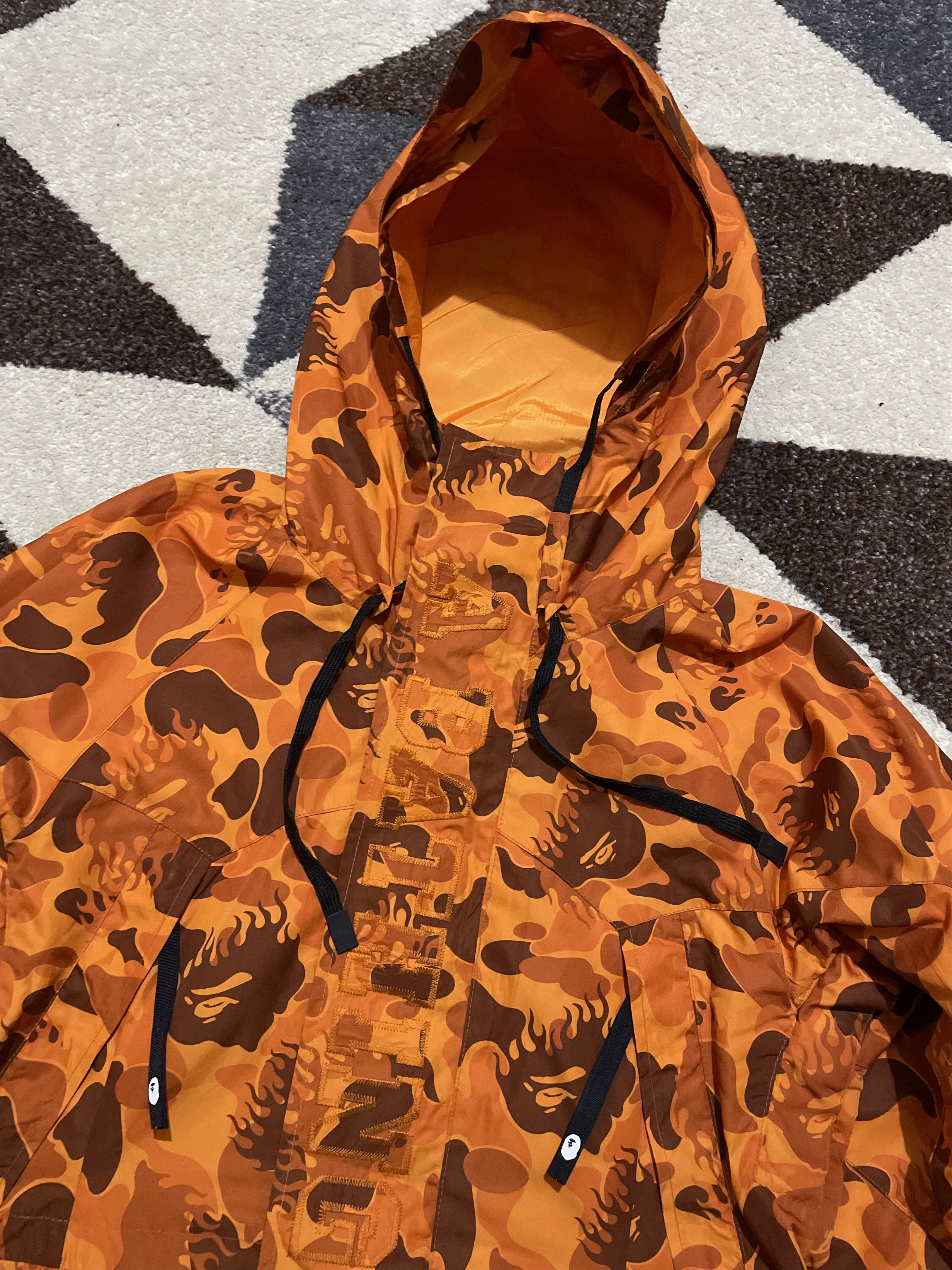 OG Bape Fire Camo Snowboard Jacket