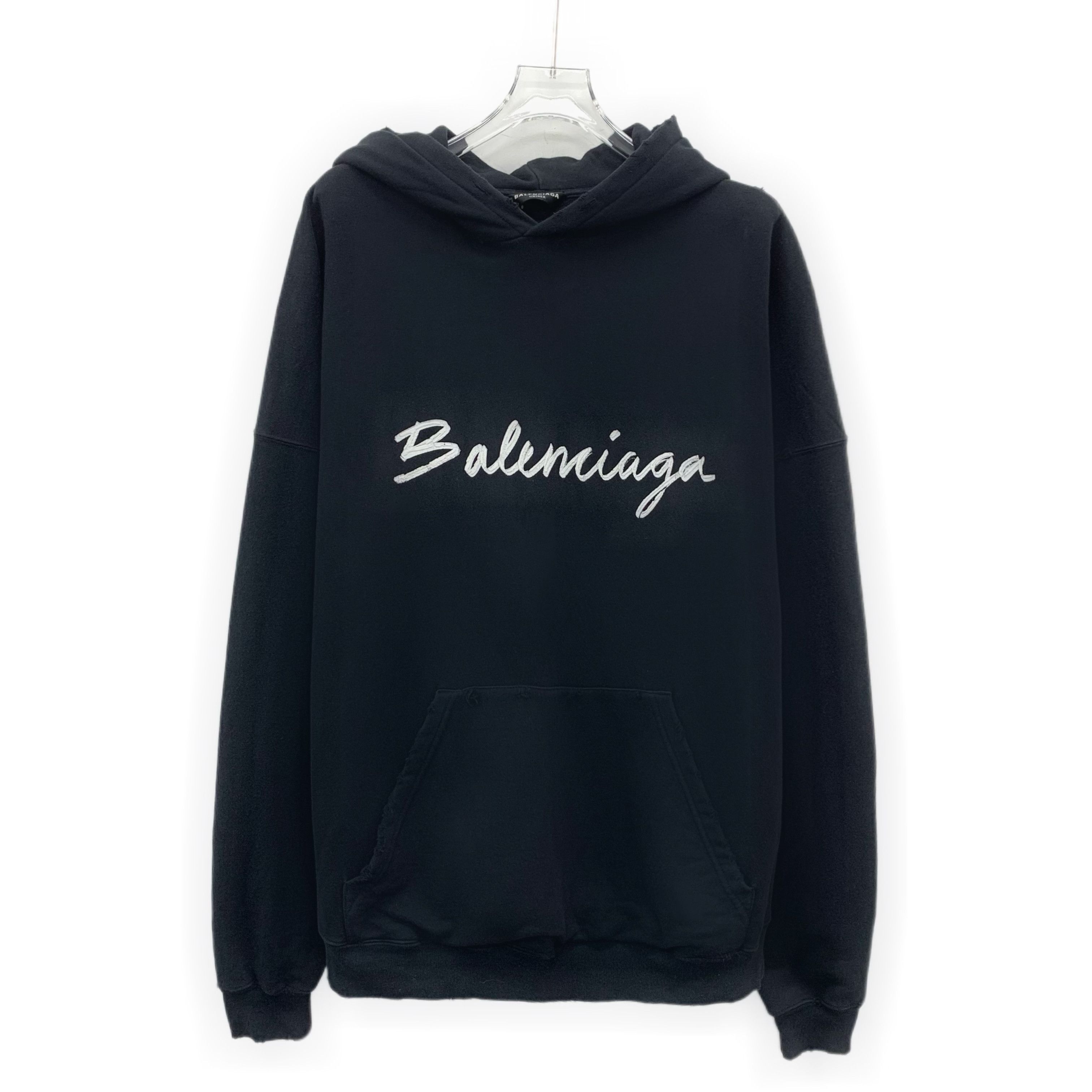 Balenciaga Balenciaga Black Ripped Hoodie | Grailed