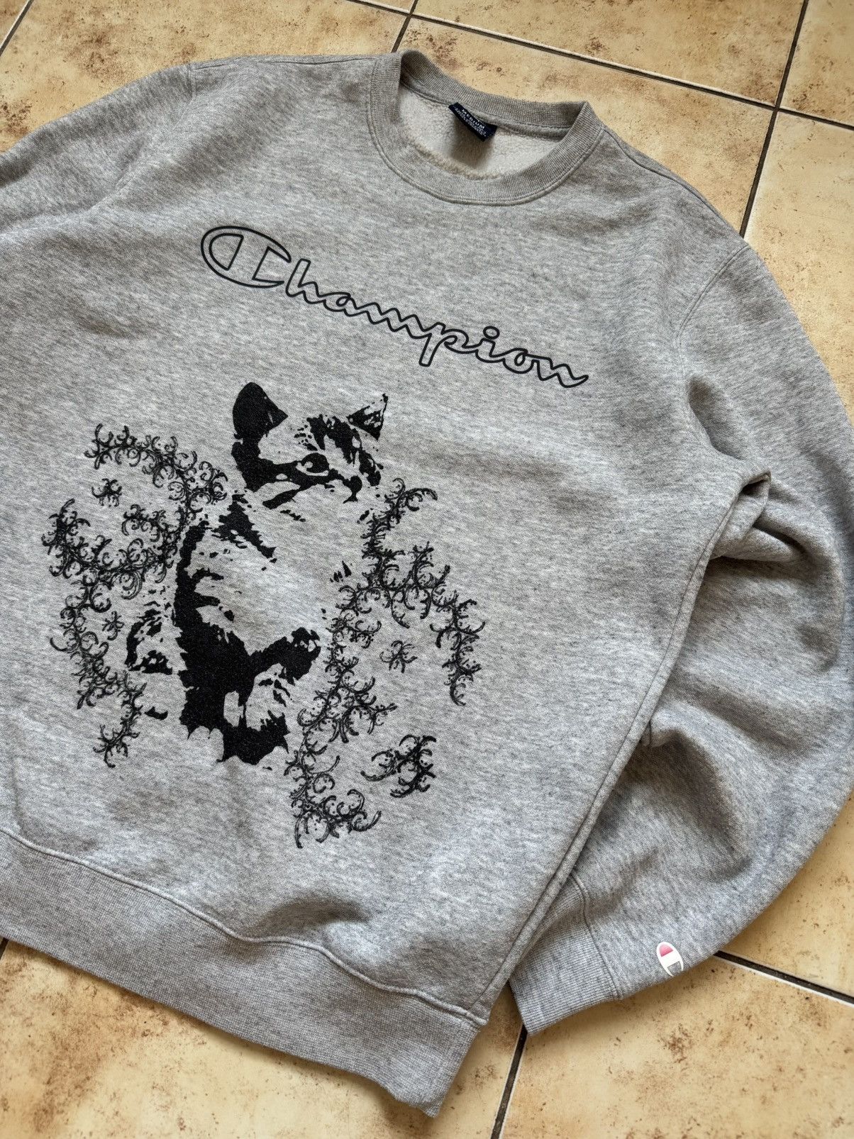 Champion Champion Gothic Cat Graphic Custom Sweatshirt Size US M / EU 48-50 / 2 - 2 Thumbnail