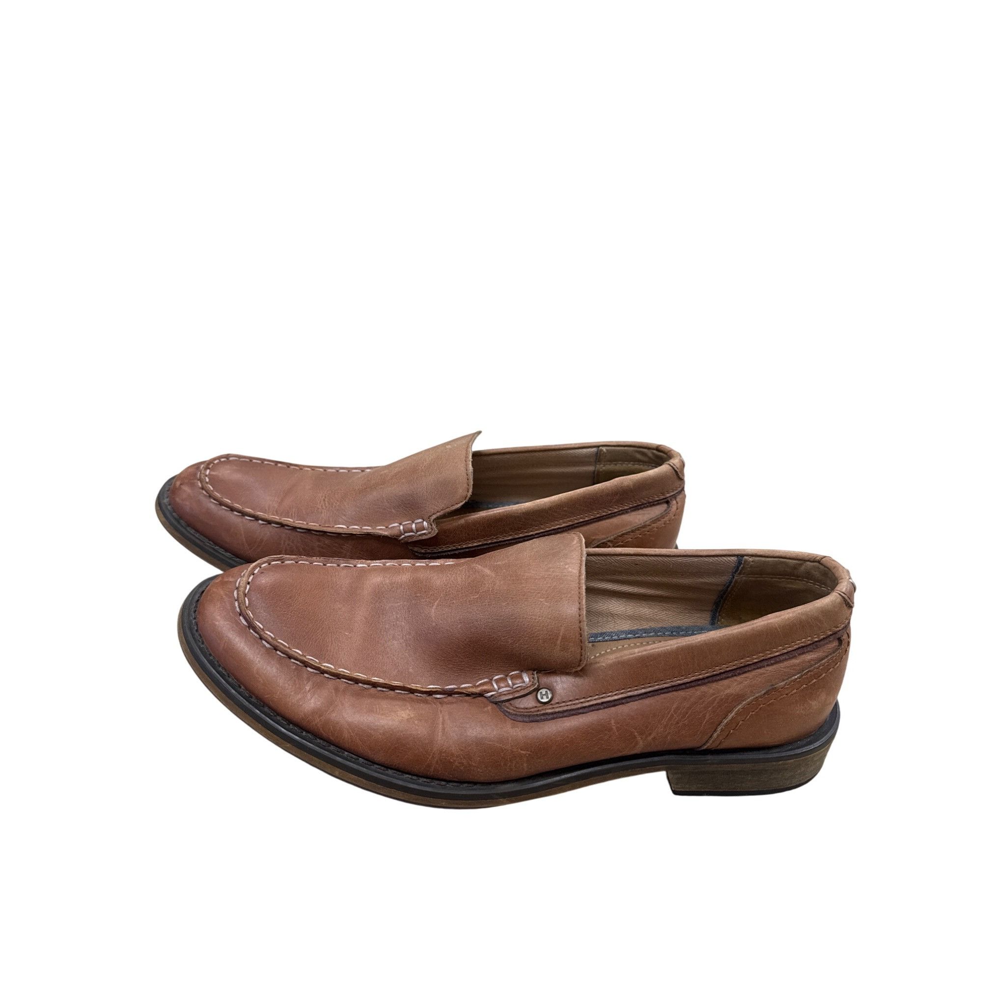 Tommy Hilfiger Tommy Hilfiger Stedman Mens Brown Leather Loafers Shoes SKU Size US 10.5 / EU 43-44 - 3 Thumbnail