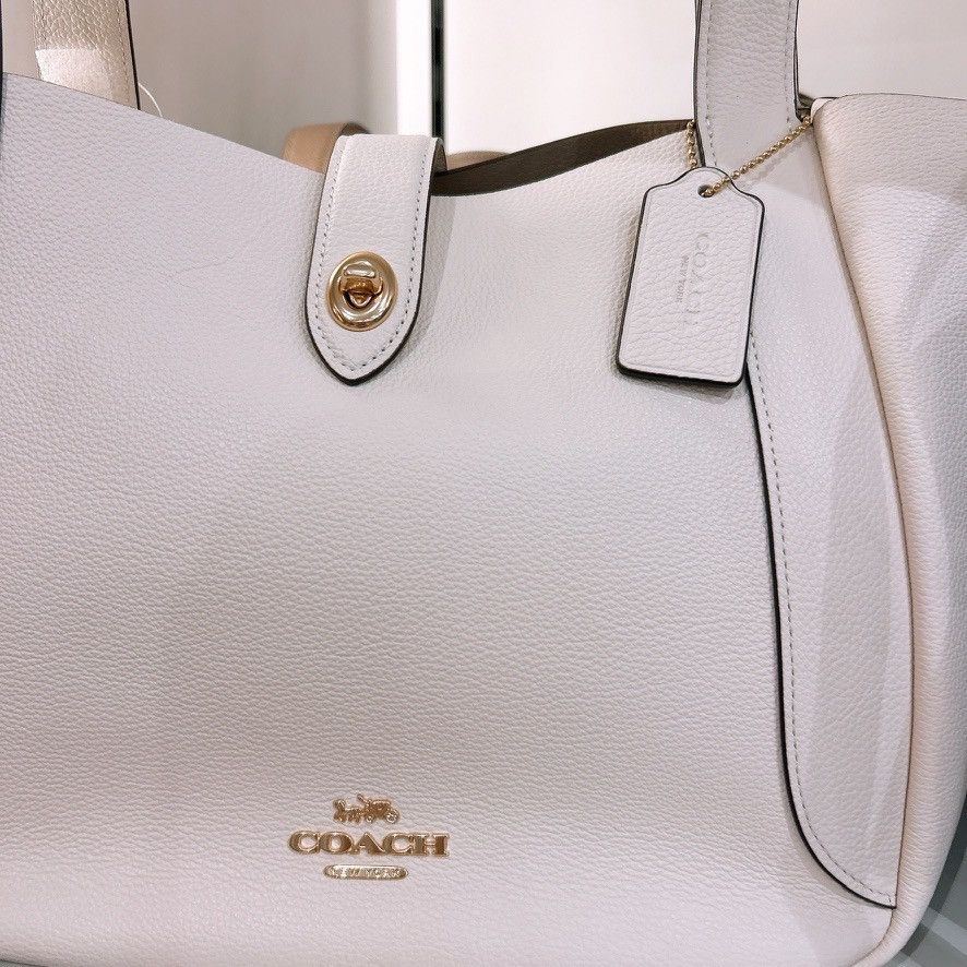 Coach Hadley Turnlock Tote Bag CAL17 Gold/Chalk Size ONE SIZE - 2 Thumbnail