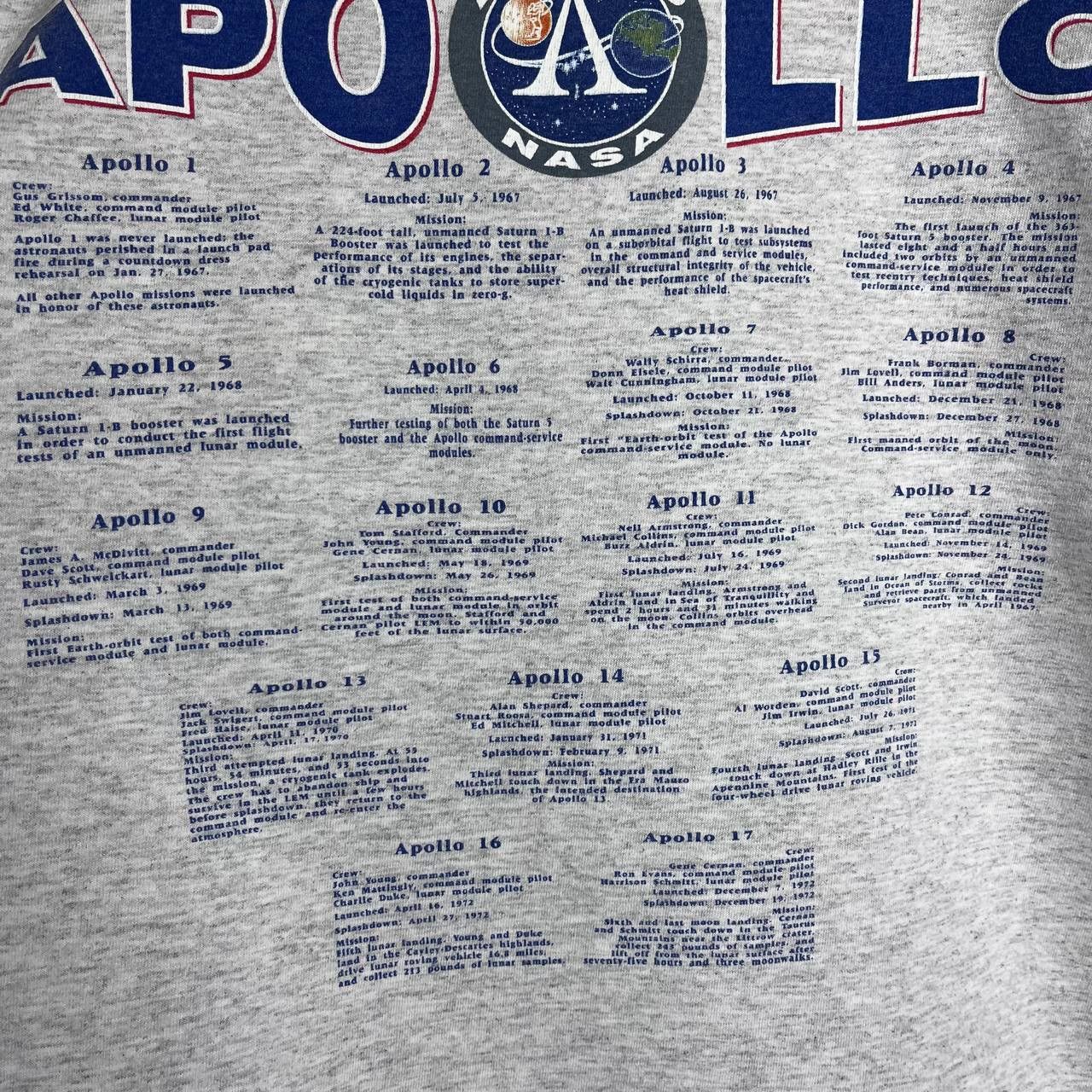 NASA × Vintage Vintage 1972 NASA Apollo Tshirt Moon Space Center Size L Size US L / EU 52-54 / 3 - 8 Thumbnail
