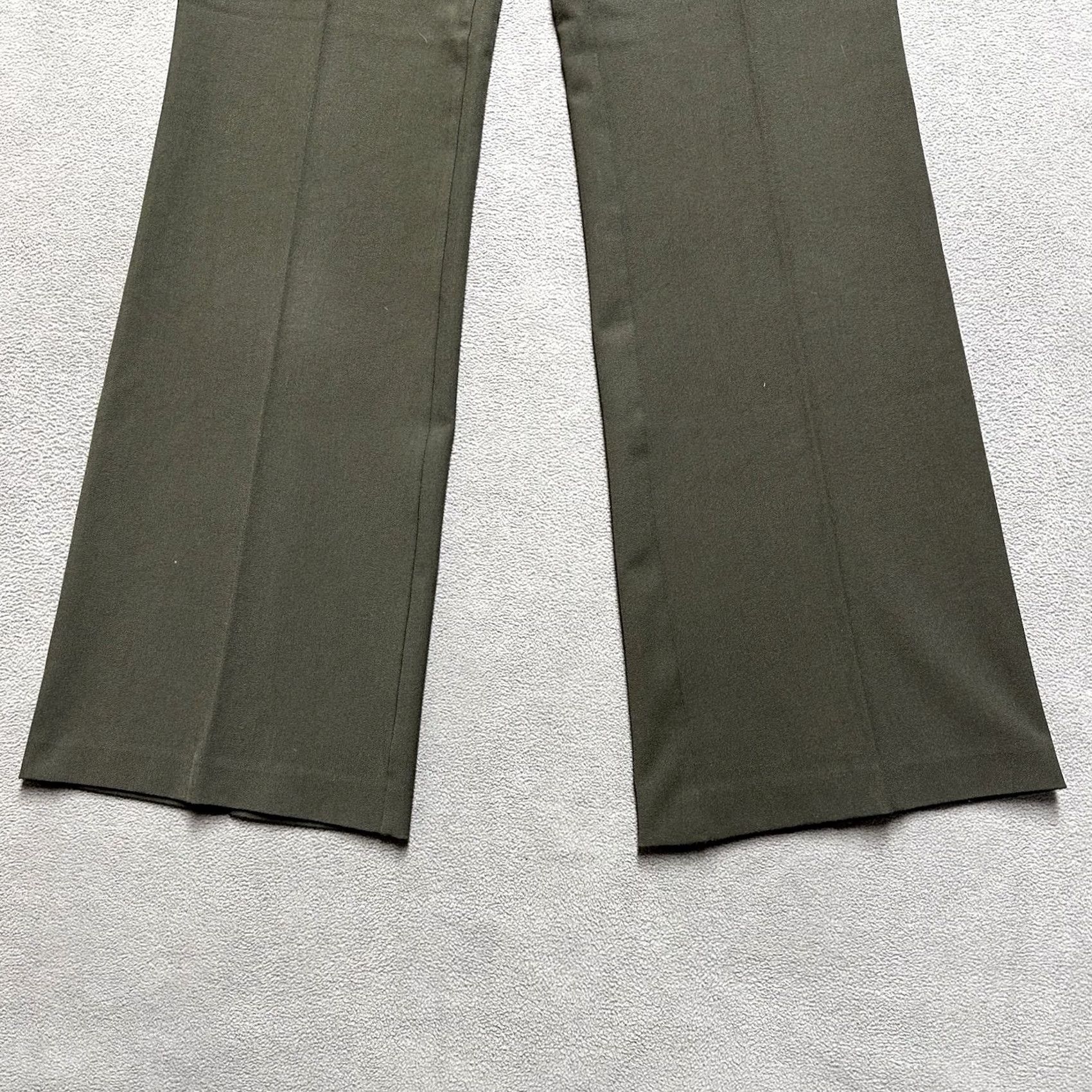 Olive CELYN B Pants Womens Medium Olive Green Stretch Flared Trousers Bootcut Italy Size 32" / US 10 / IT 46 - 5 Thumbnail