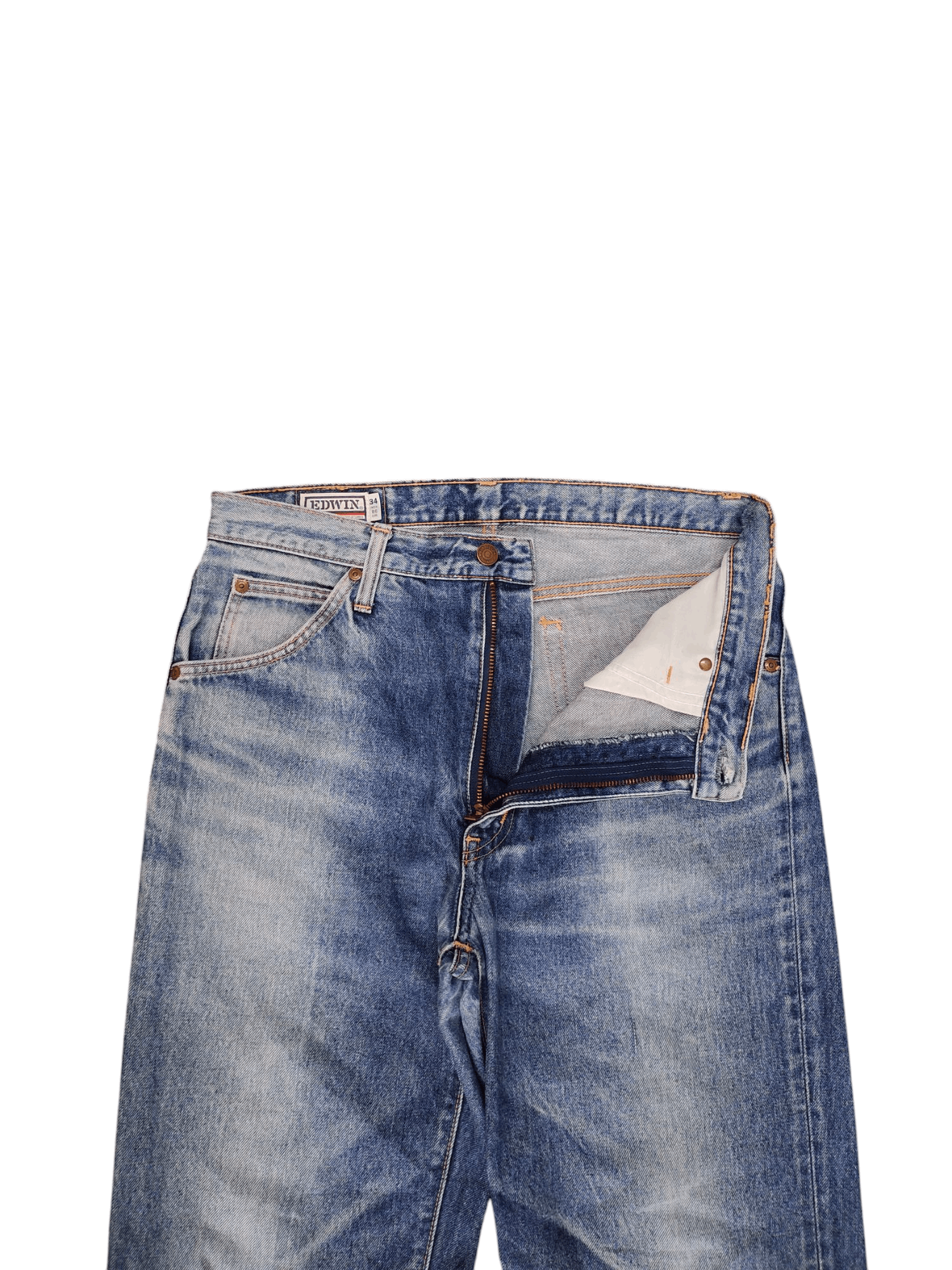 If Six Was Nine Loose Jeans Edwin Distress Faded Clawmark Denim Jeans Size US 32 / EU 48 - 8 Thumbnail