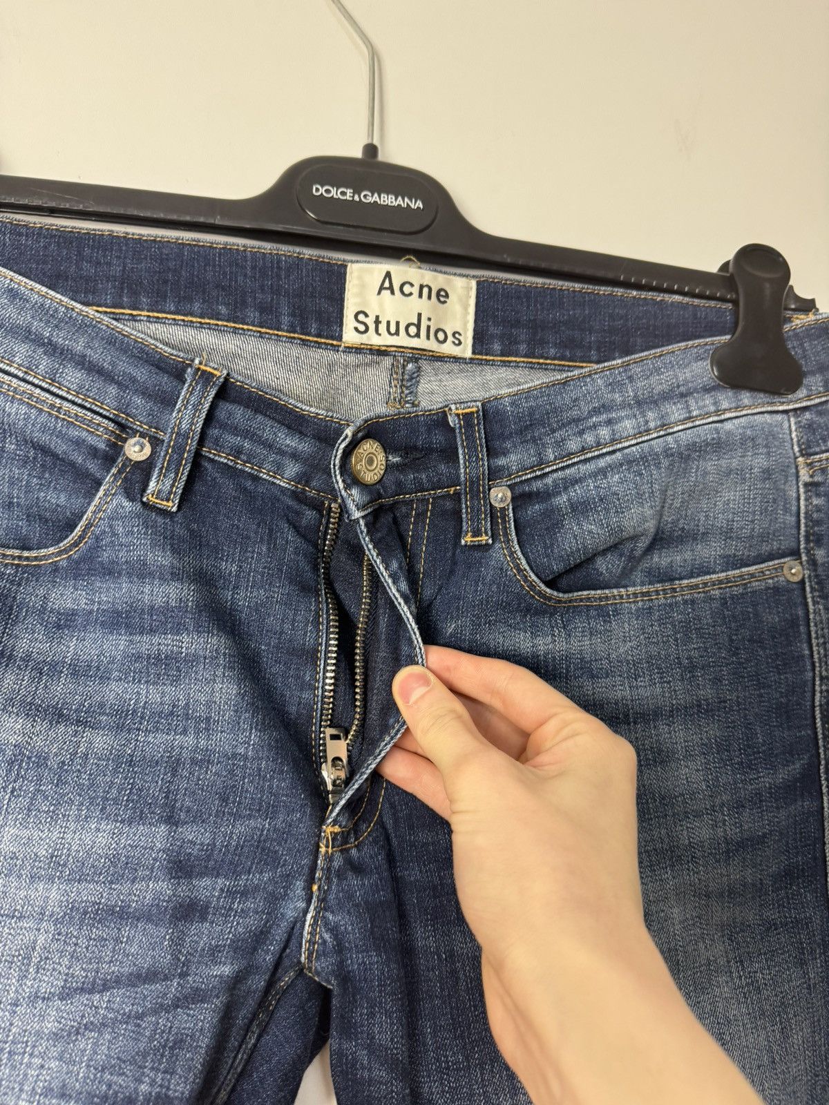 Acne Studios Acne Studios Max Prince Mid Wash Jeans Luxury Designer Size US 30 / EU 46 - 8 Thumbnail