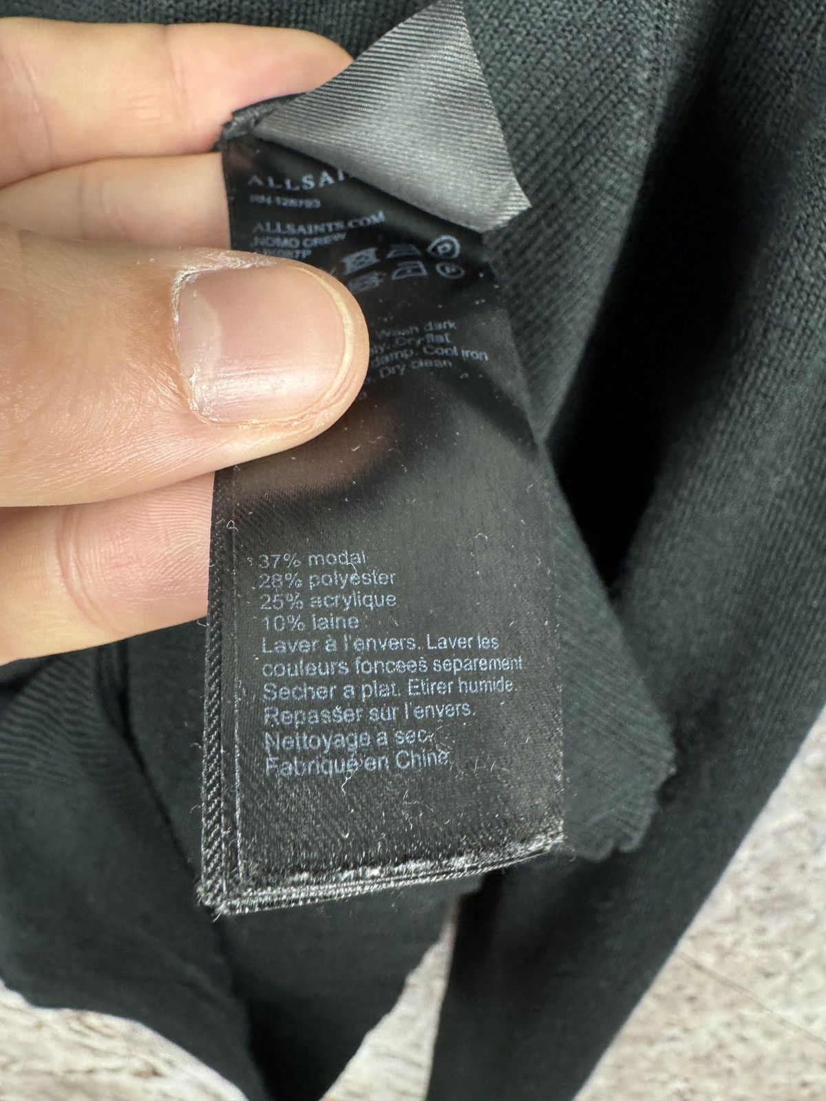 Allsaints Men’s Allsaints Nomo Crew Pullover Black Size Medium Size US M / EU 48-50 / 2 - 9 Thumbnail