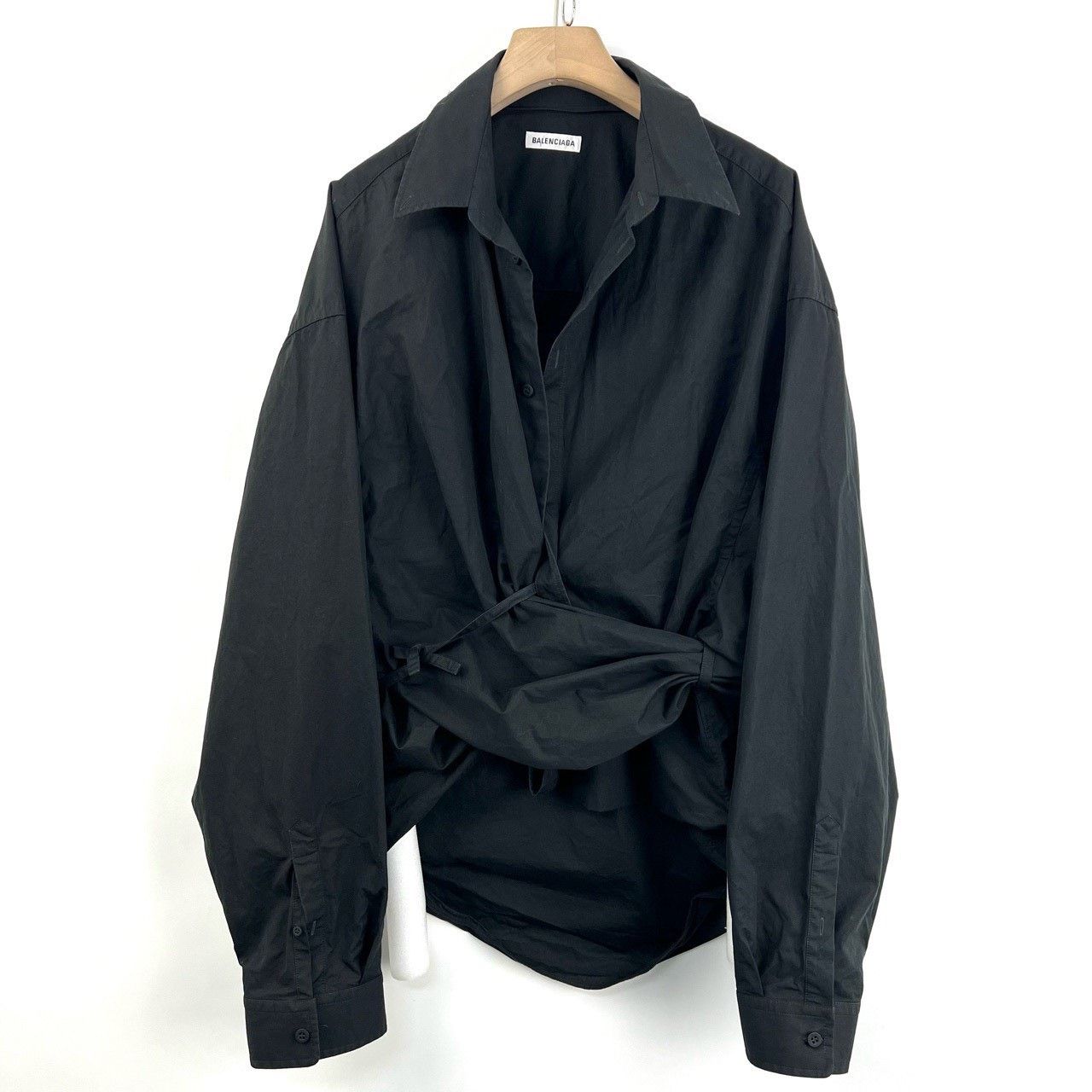 Balenciaga Balenciaga Irregular Embroidered Logo Shirt Size XS / US 0-2 / IT 36-38 - 1 Thumbnail