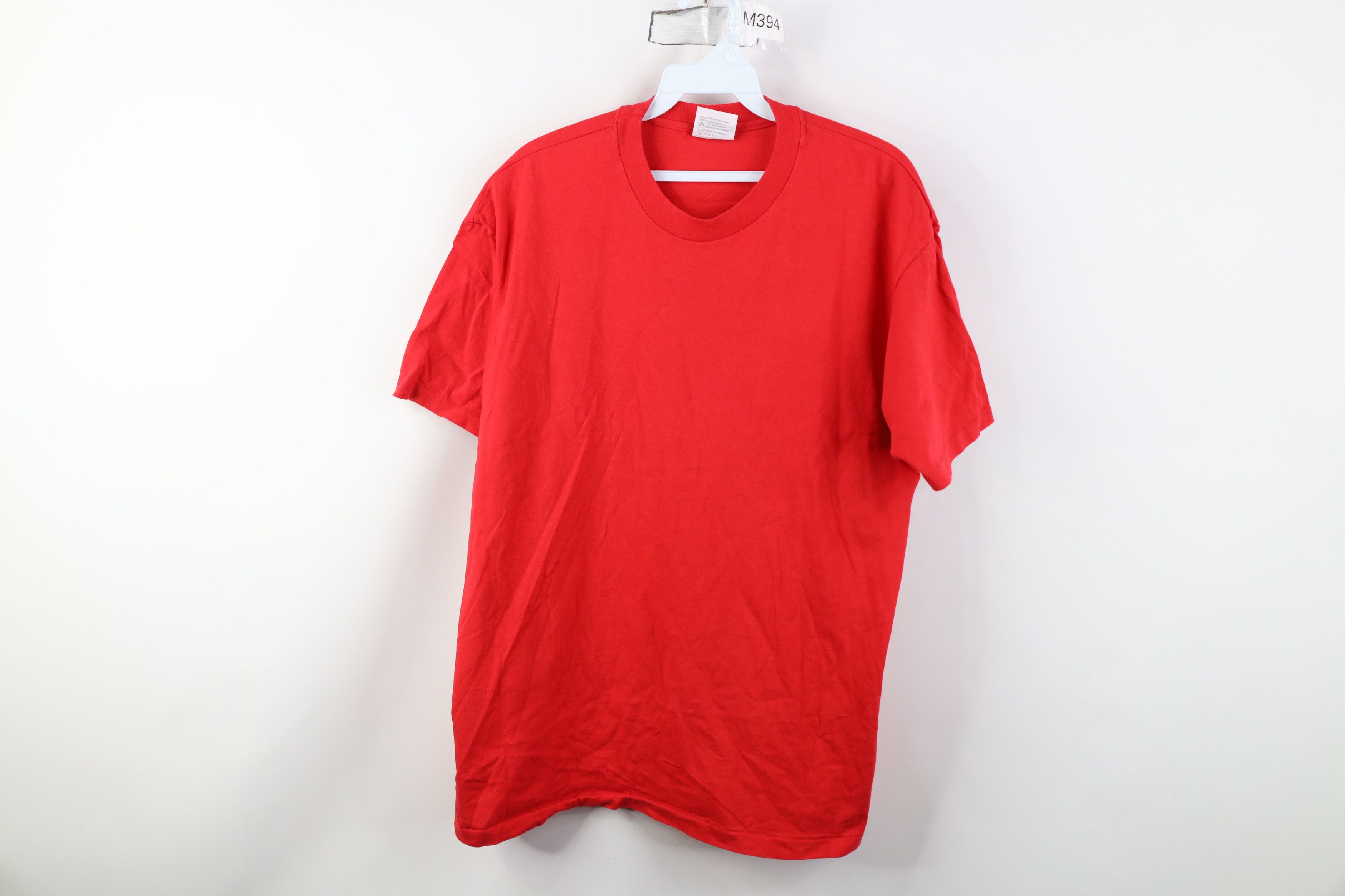 Hanes Vintage 80s 90s Hanes Cotton Short Sleeve T-Shirt Red USA Size US XL / EU 56 / 4 - 1 Thumbnail