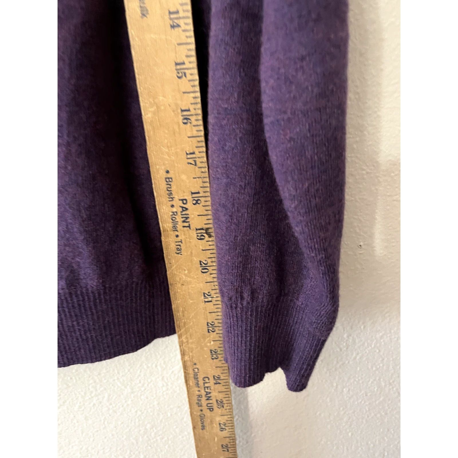 Vintage VINTAGE Thomas Dean & Co. Sweater Shirt Mens L Purple Merino Wool V-Neck Italy - 90s, Knit, Pullover, Regular Fit, Cold Weather Mens Size US L / EU 52-54 / 3 - 4 Thumbnail