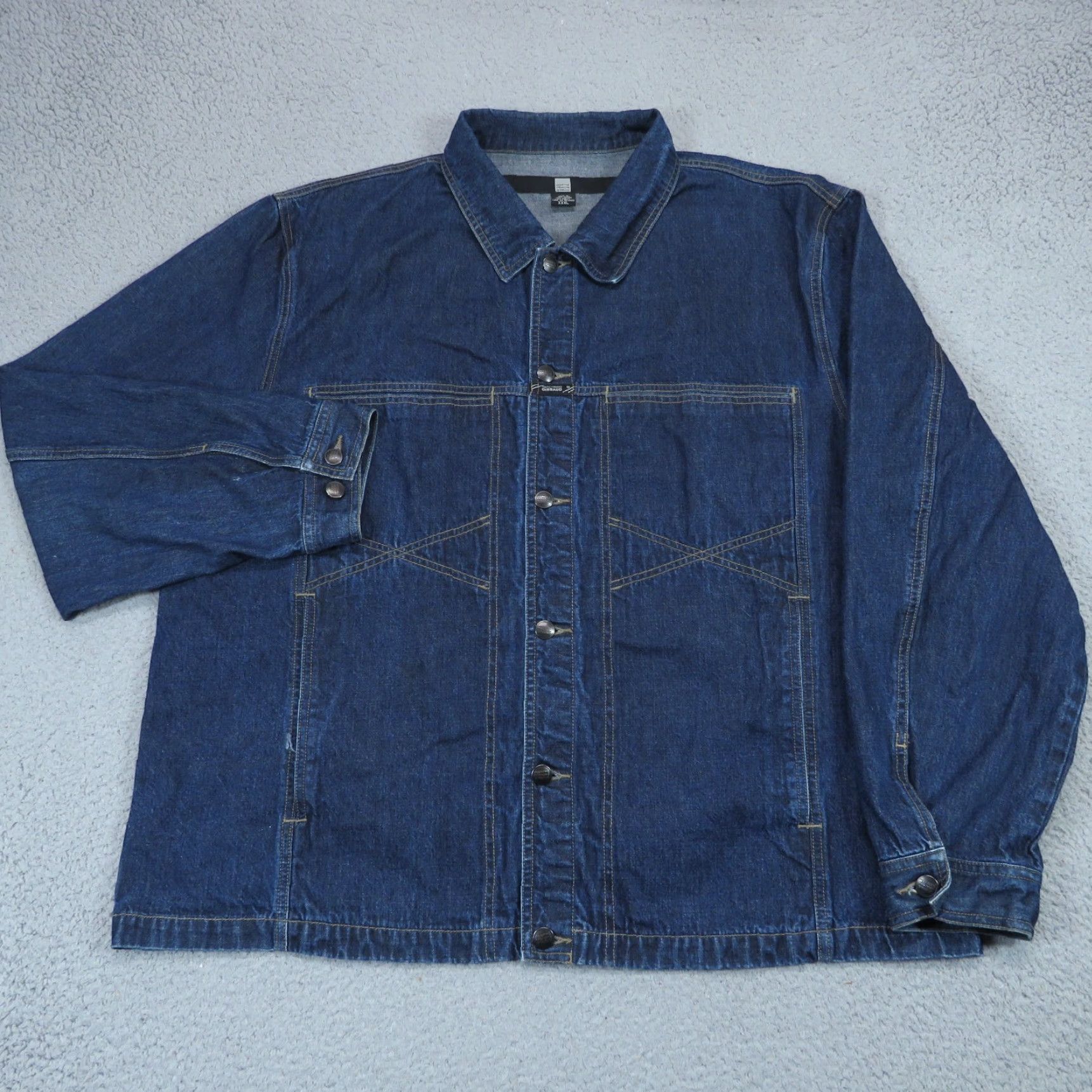 Denime VINTAGE Marithe Francois Girbaud Denim Jacket Mens 3XL Blue Chore Y2K 90s Streetwear MFG Jacket Mens Size US XXL / EU 58 / 5 - 2 Thumbnail