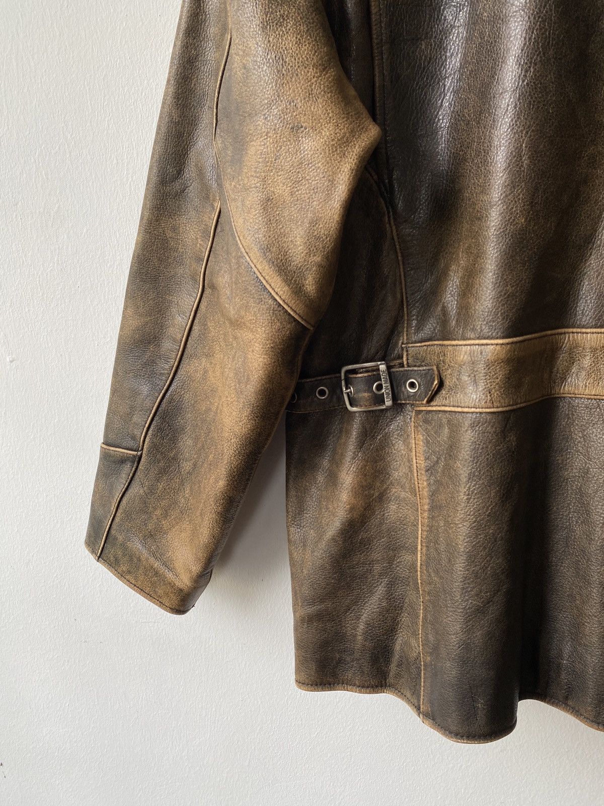 Branded Leather × Vintage Vintage 90s Human Being Union Made Leather Jacket Size US L / EU 52-54 / 3 - 13 Thumbnail