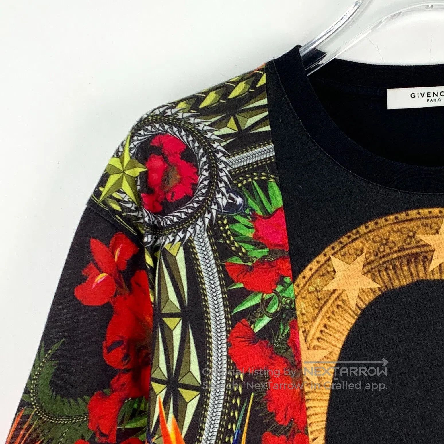 Givenchy Givenchy Floral Madonna Print Cotton T-shirt. Size XS / US 0-2 / IT 36-38 - 3 Thumbnail