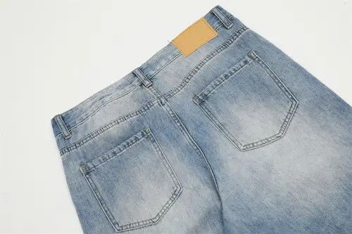 Japanese Brand × Jean Men's American Street Retro Washed Gradient Jeans Size US 34 / EU 50 - 4 Thumbnail